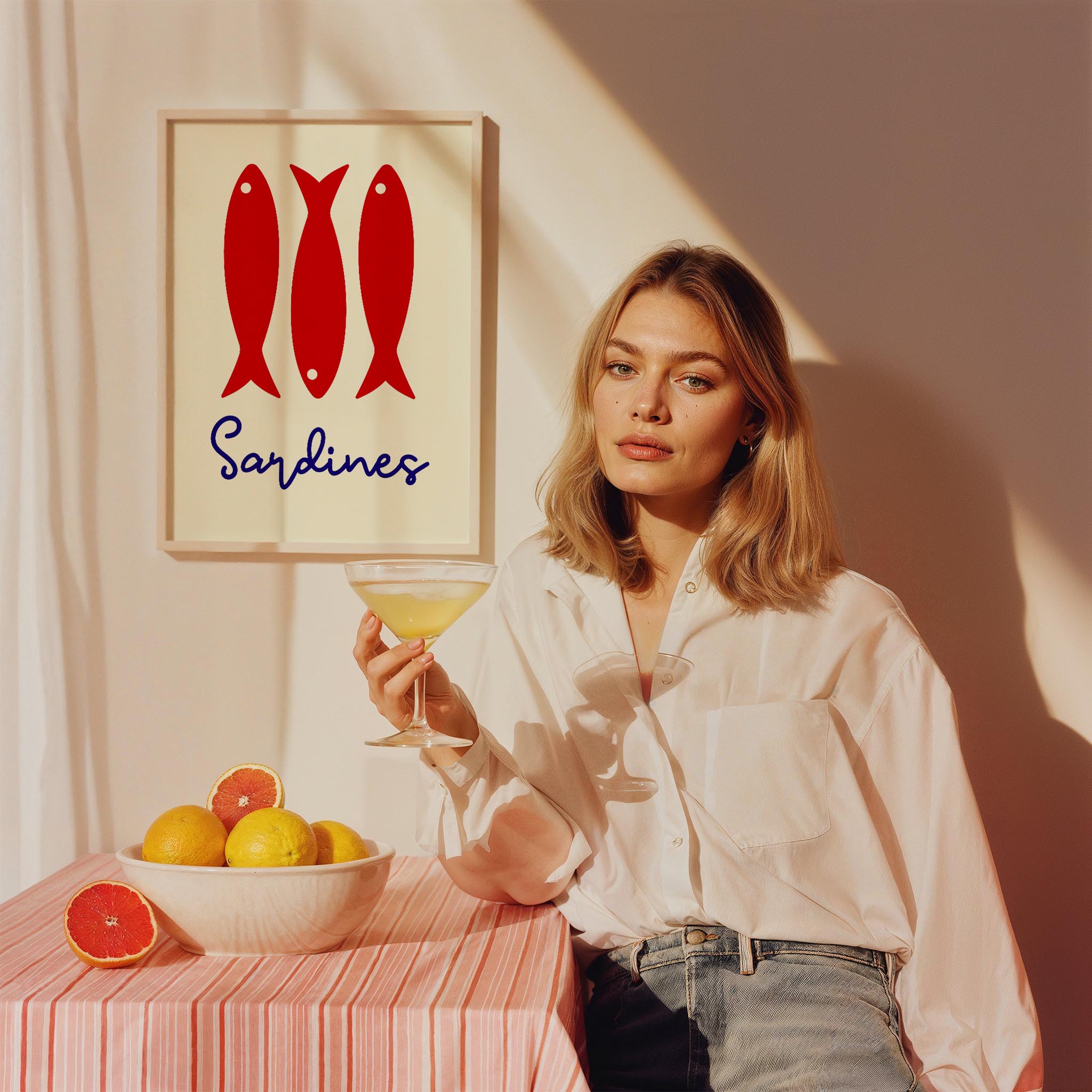 Sardalyalar Mutfak Duvar Tablosu