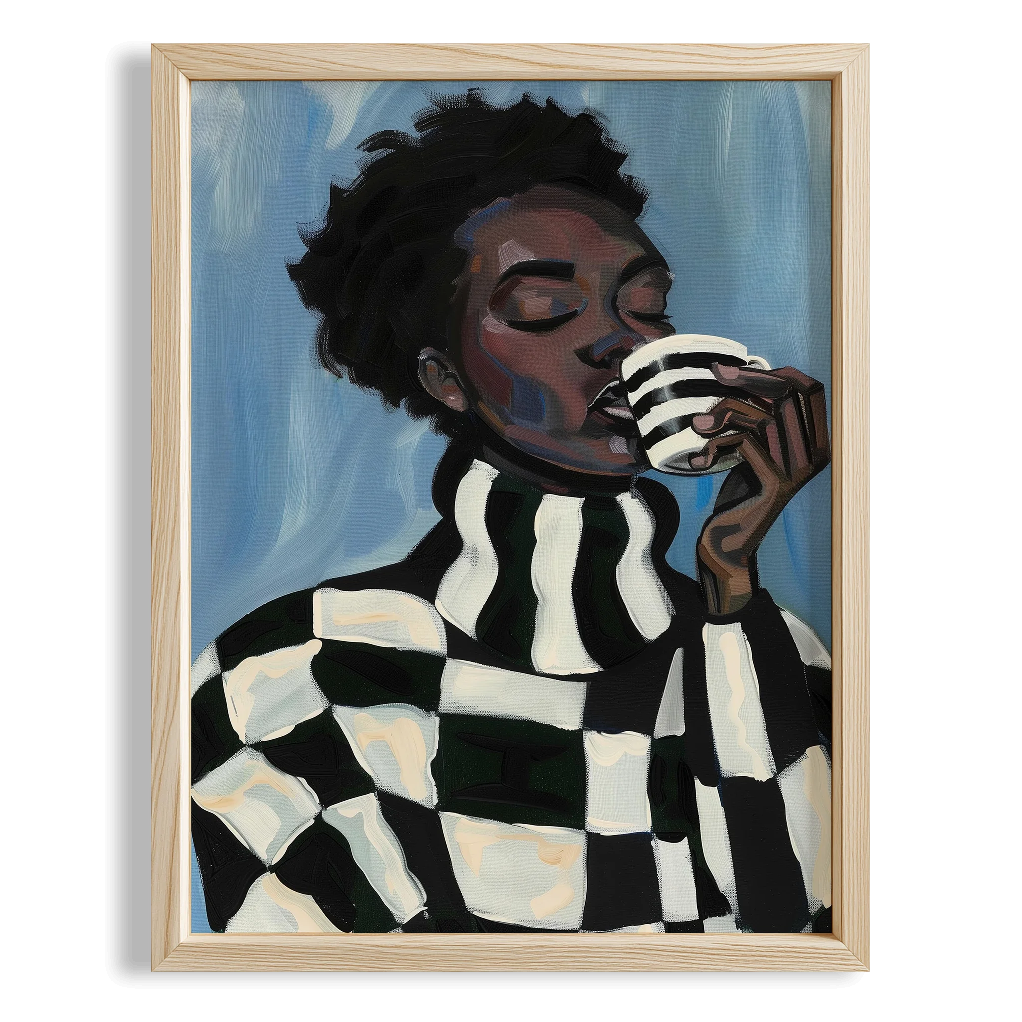 Kadın Portre XXXI - Geometrik Afro