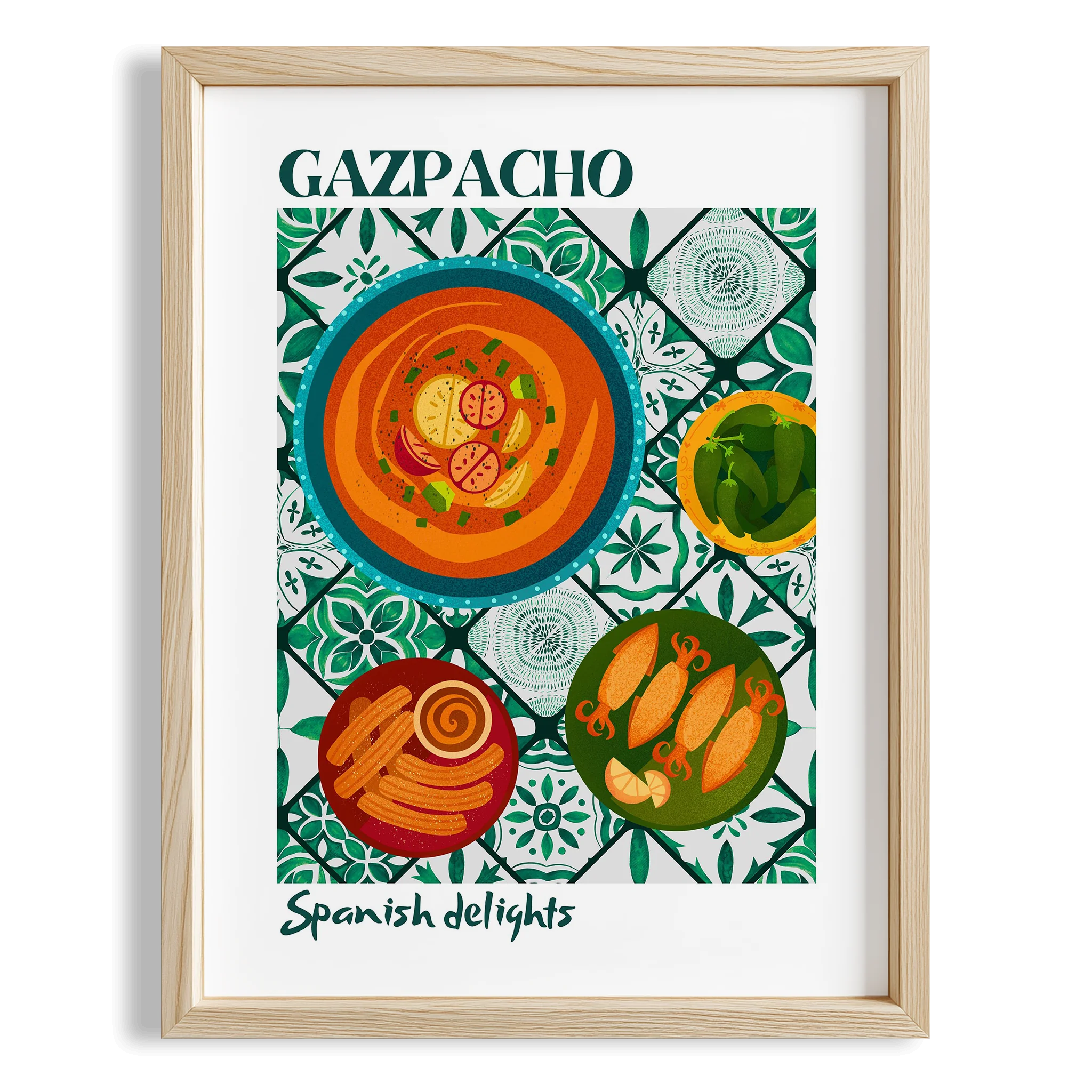Gazpacho İspanya Koleksiyonu Mutfak Duvar Tablosu