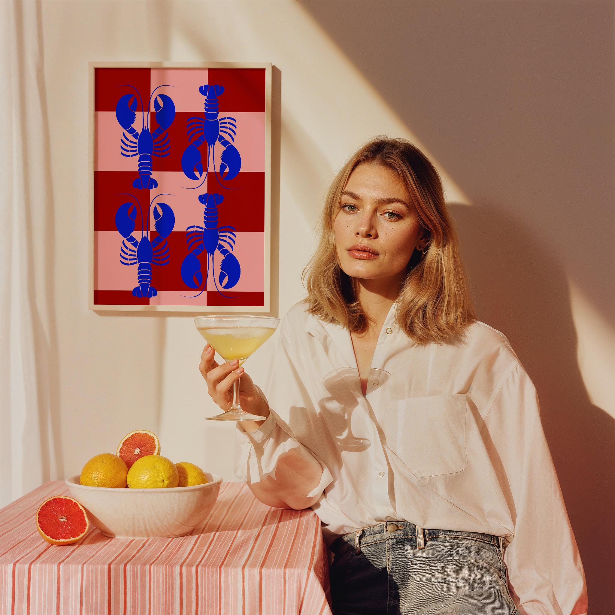 Istakozlar Modern Food Mutfak Duvar Tablosu