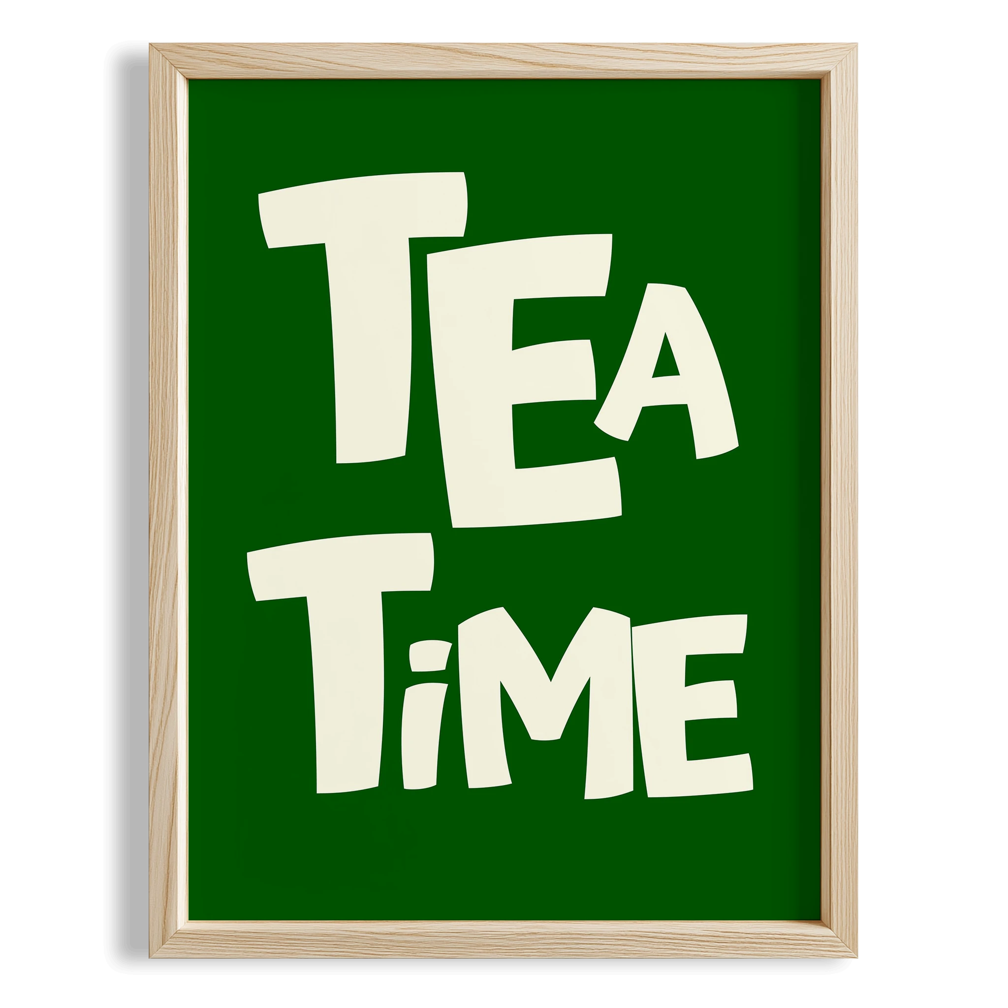 Çay Zamanı Tipografi Mutfak Duvar Tablosu