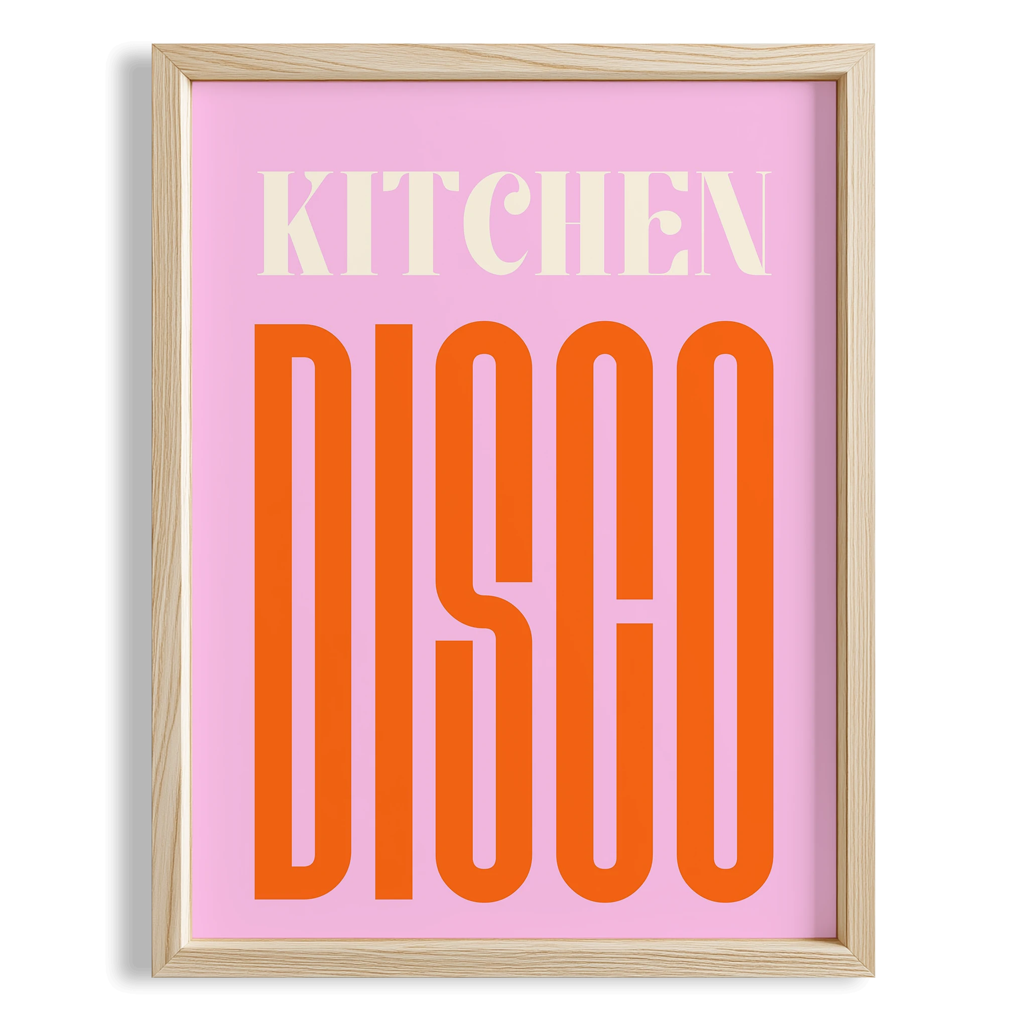 Kitchen Disco Tipografi Mutfak Duvar Tablosu