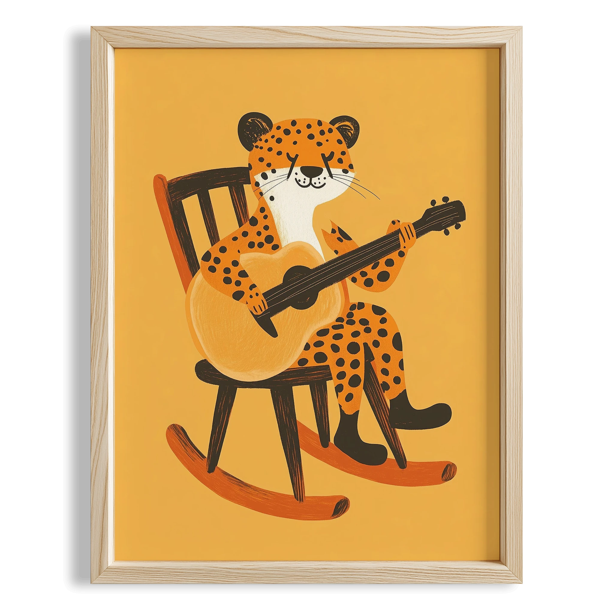 Gitarist Leopar - Sarı Fon