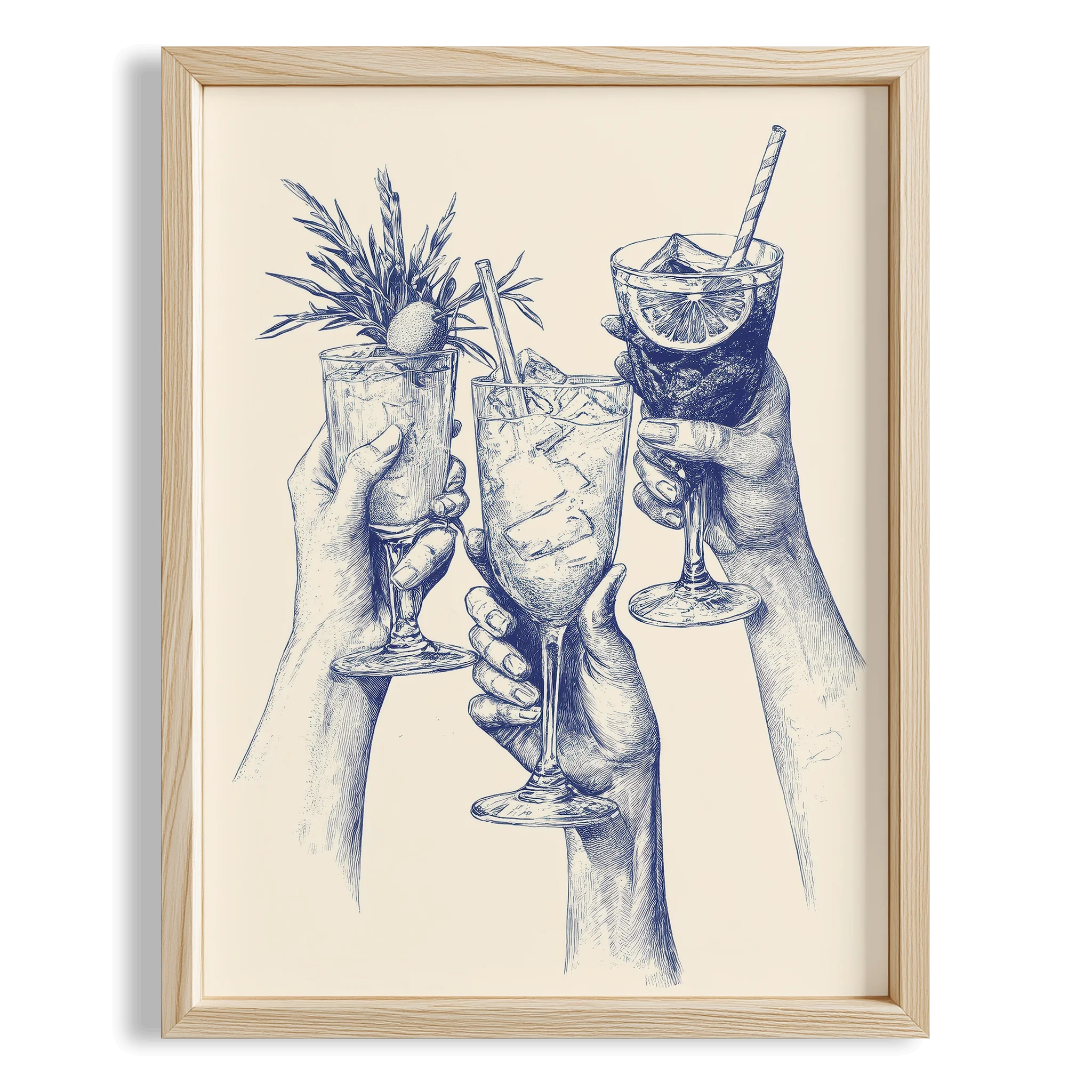 Şerefe Maximalist Kokteyller Mutfak Duvar Tablosu II