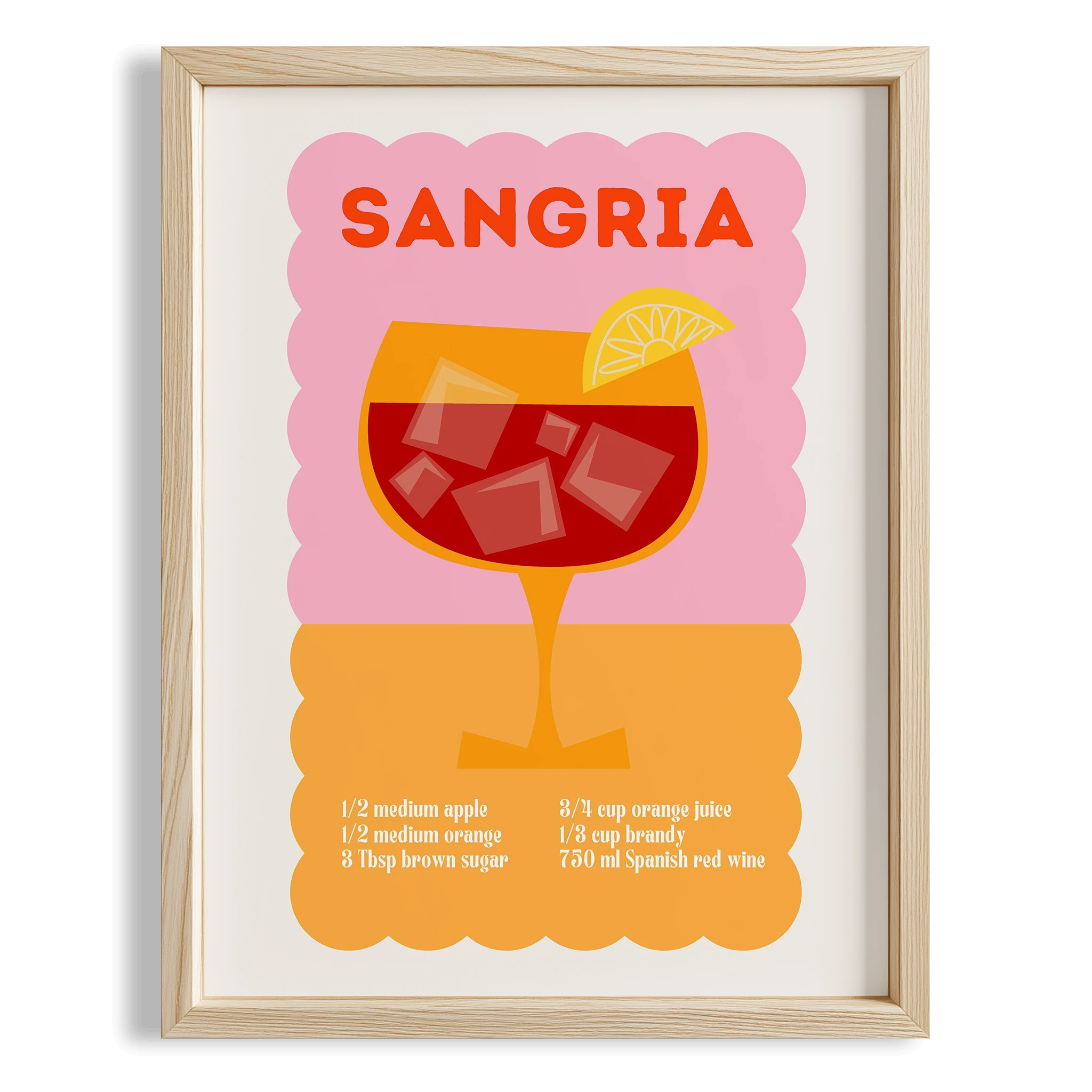 Sangria Kokteyller Mutfak Duvar Tablosu