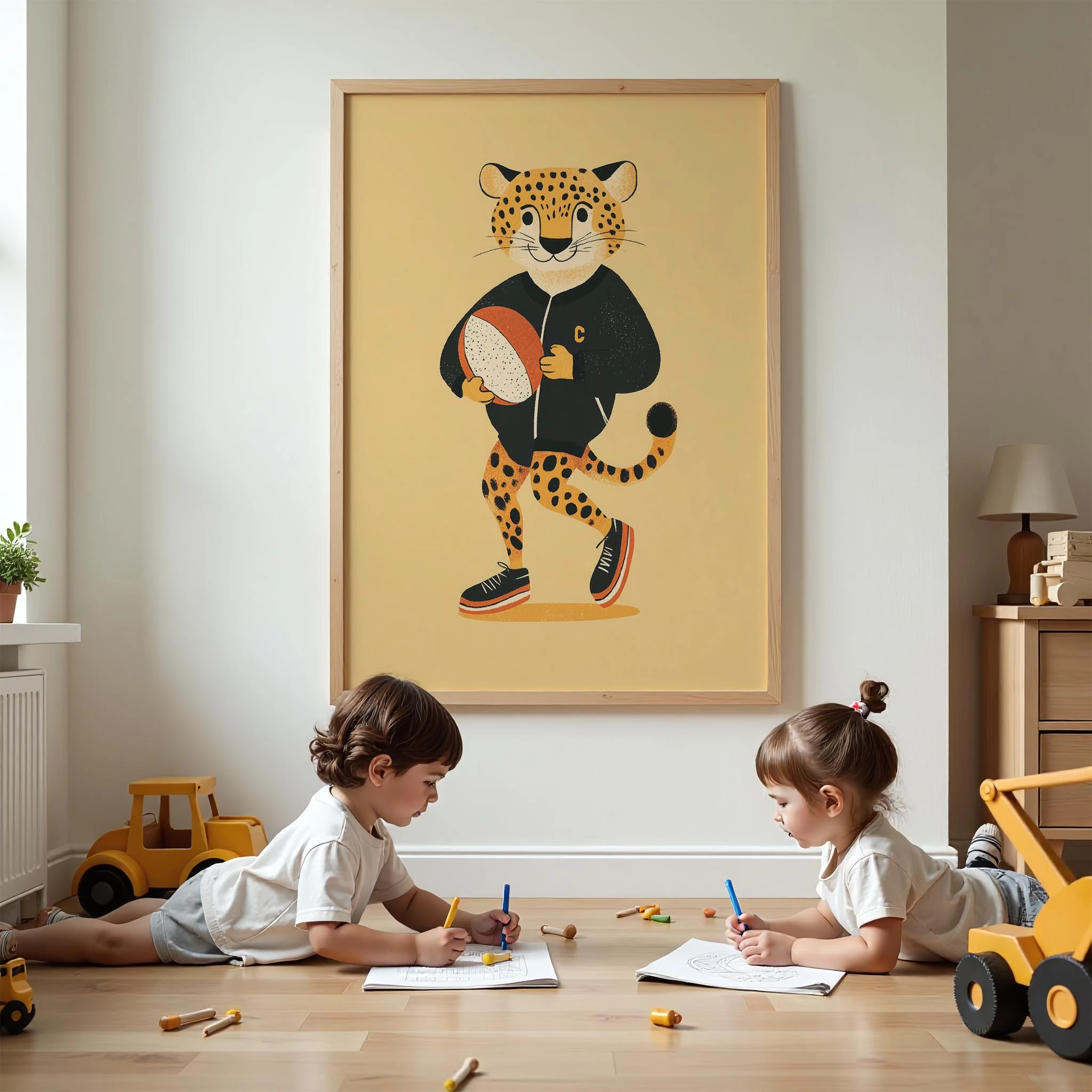 Sporcu Leopar - Krem Fon