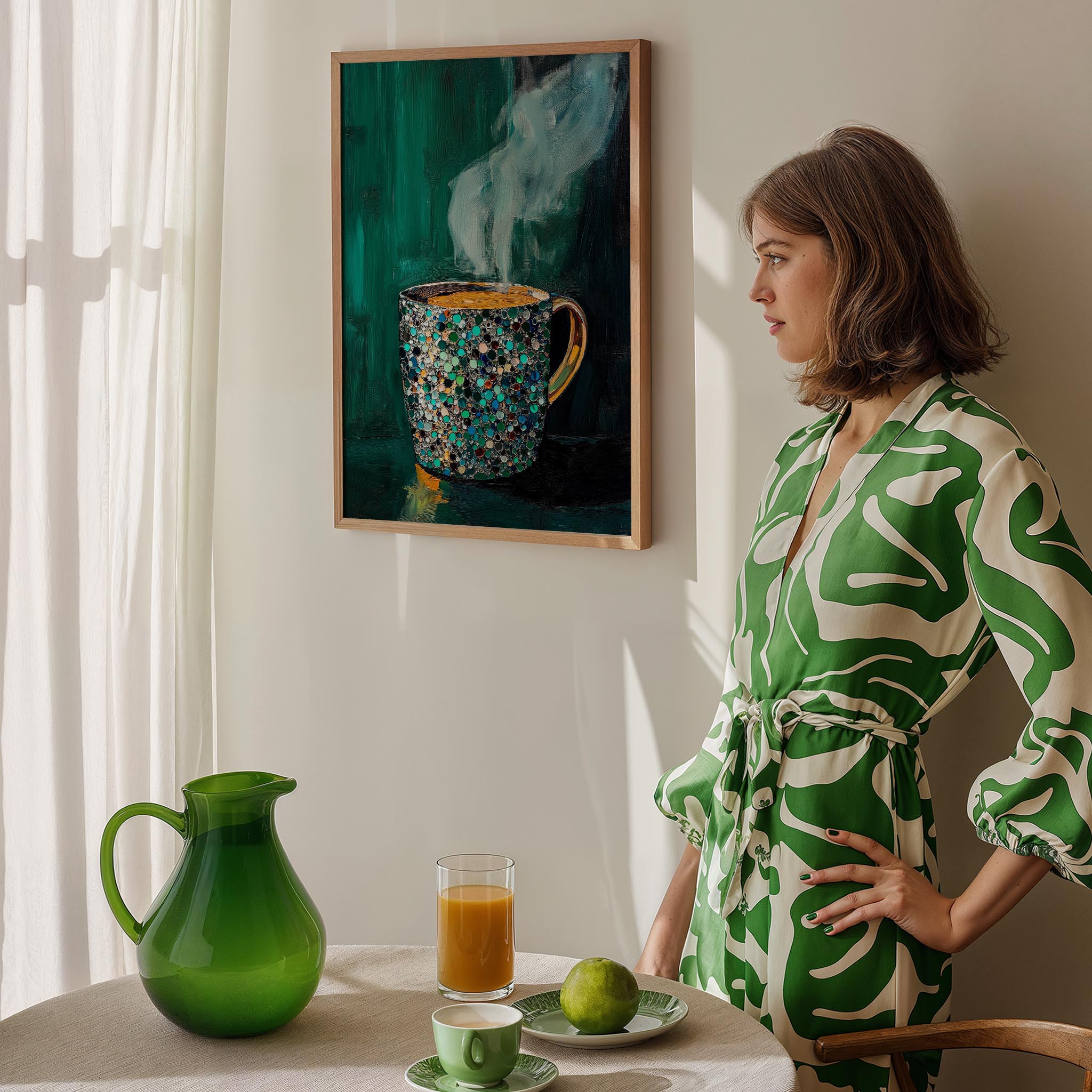 Kahve Fincanı IV - Mozaik Zümrüt