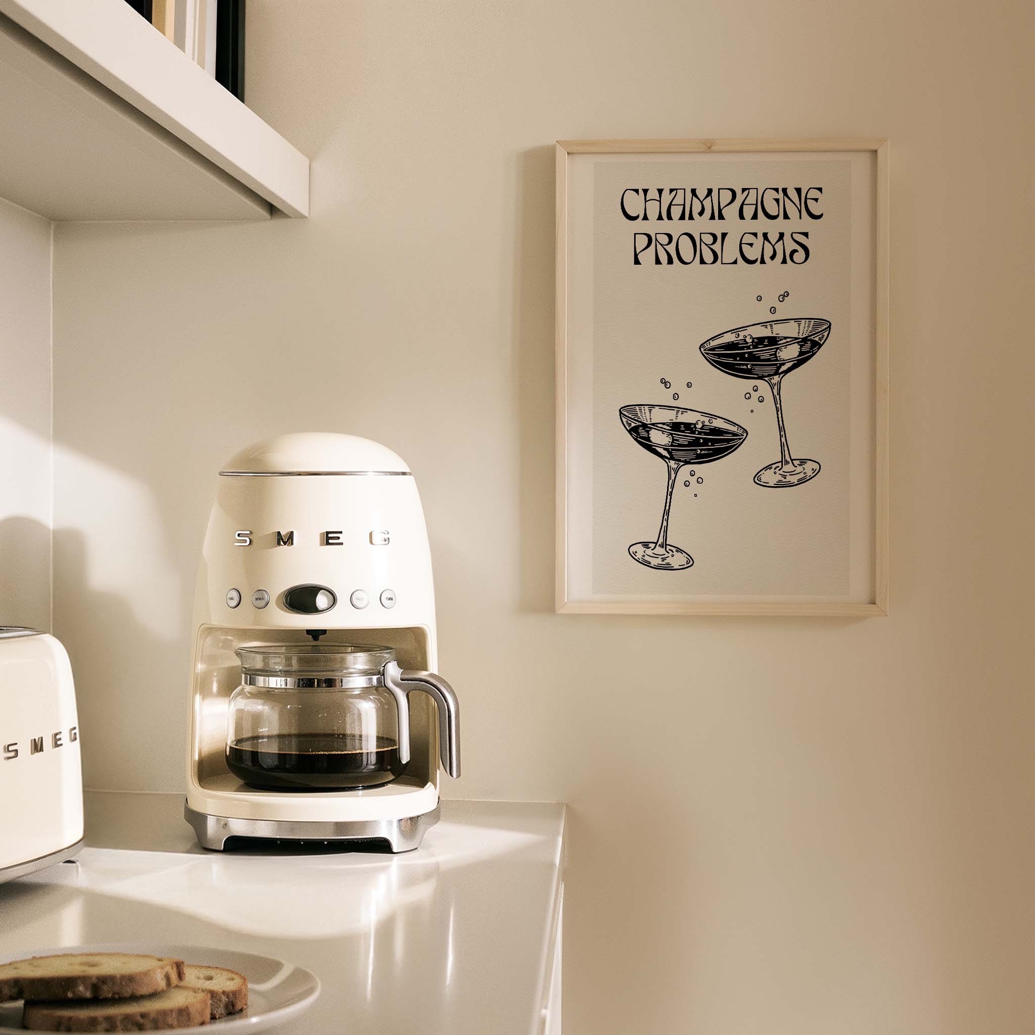 Şampanya Kokteyller Mutfak Duvar Tablosu