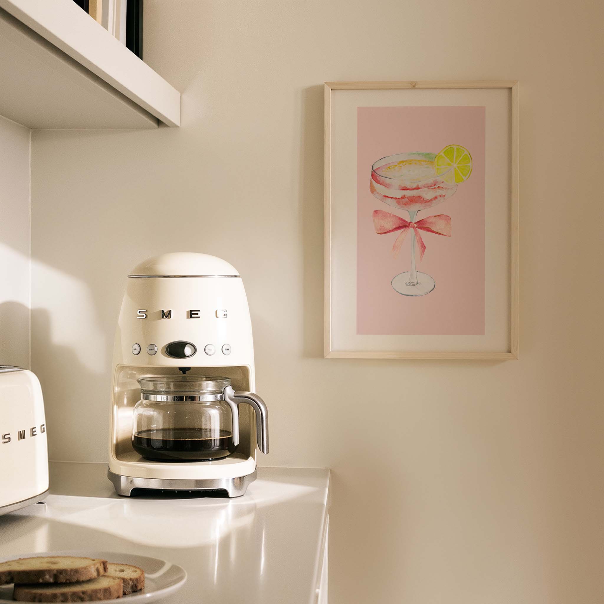 Limonlu Şampanya Kokteyller Mutfak Duvar Tablosu