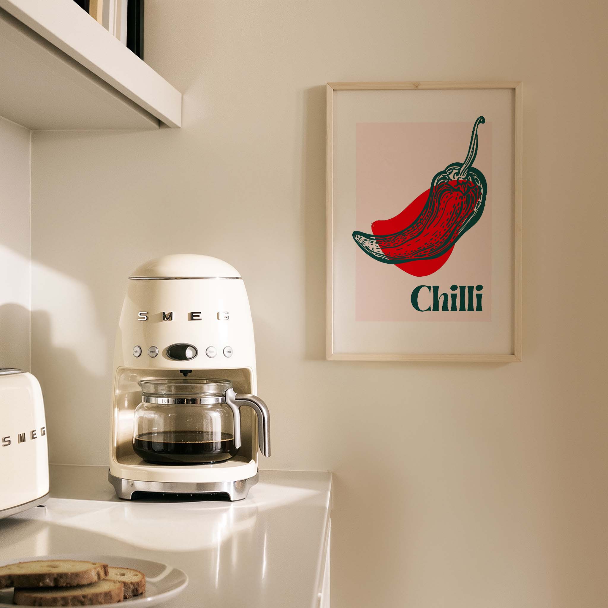 Chilli Acı Biber Sebzeler Mutfak Duvar Tablosu