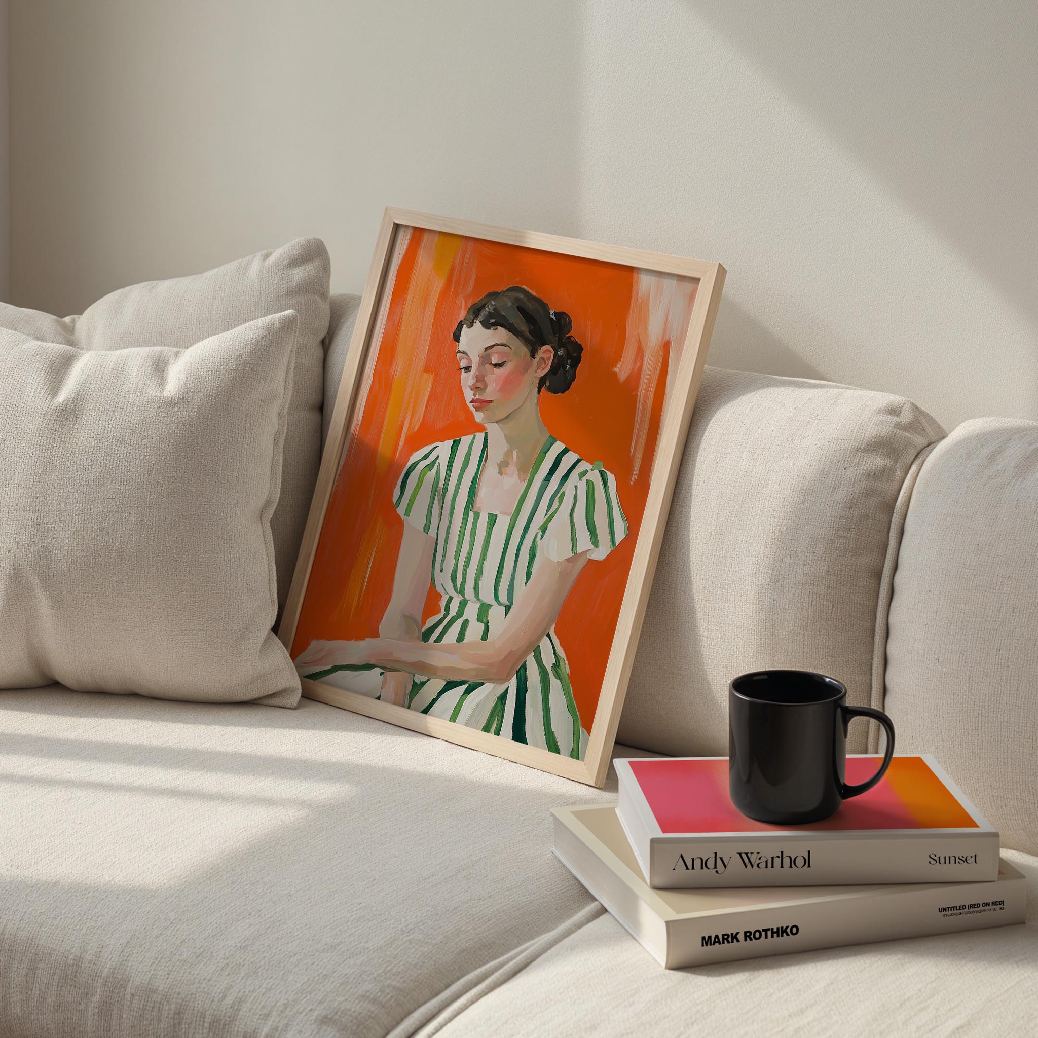 Kadın Portre XVIII - Turuncu