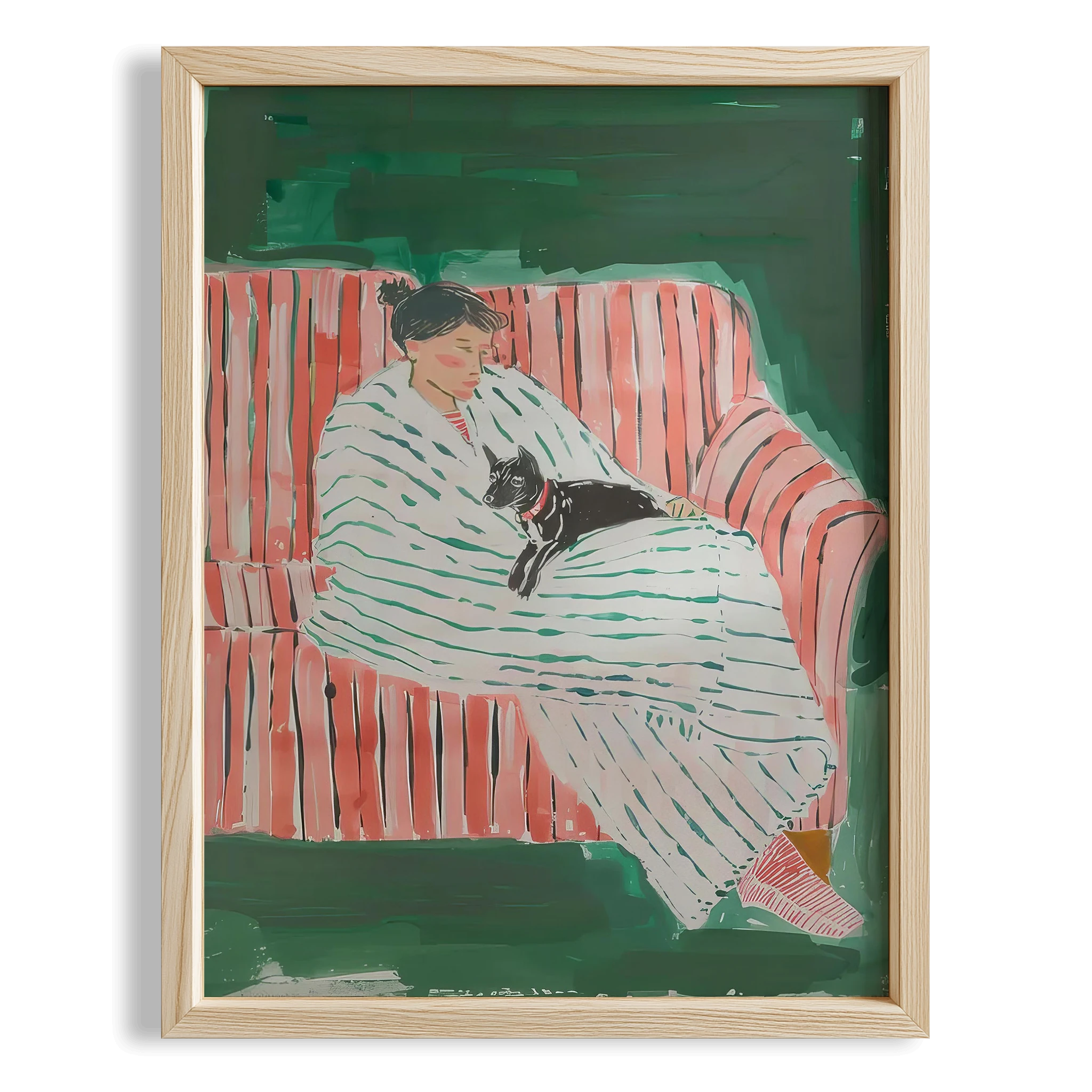 Kadın ve Köpek I - Çizgili Dinlenme