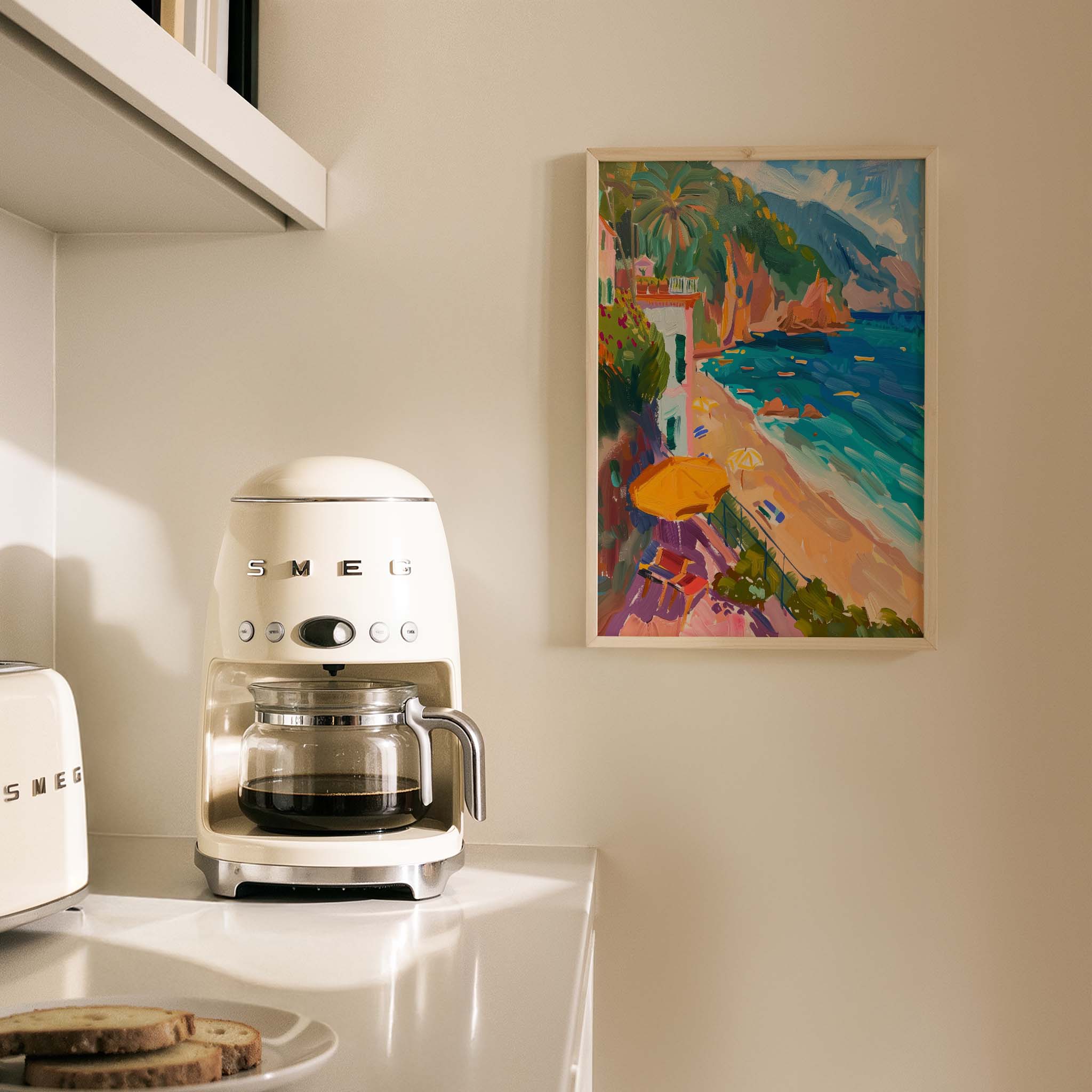 Akdeniz Sahil Evleri Mutfak Duvar Tablosu