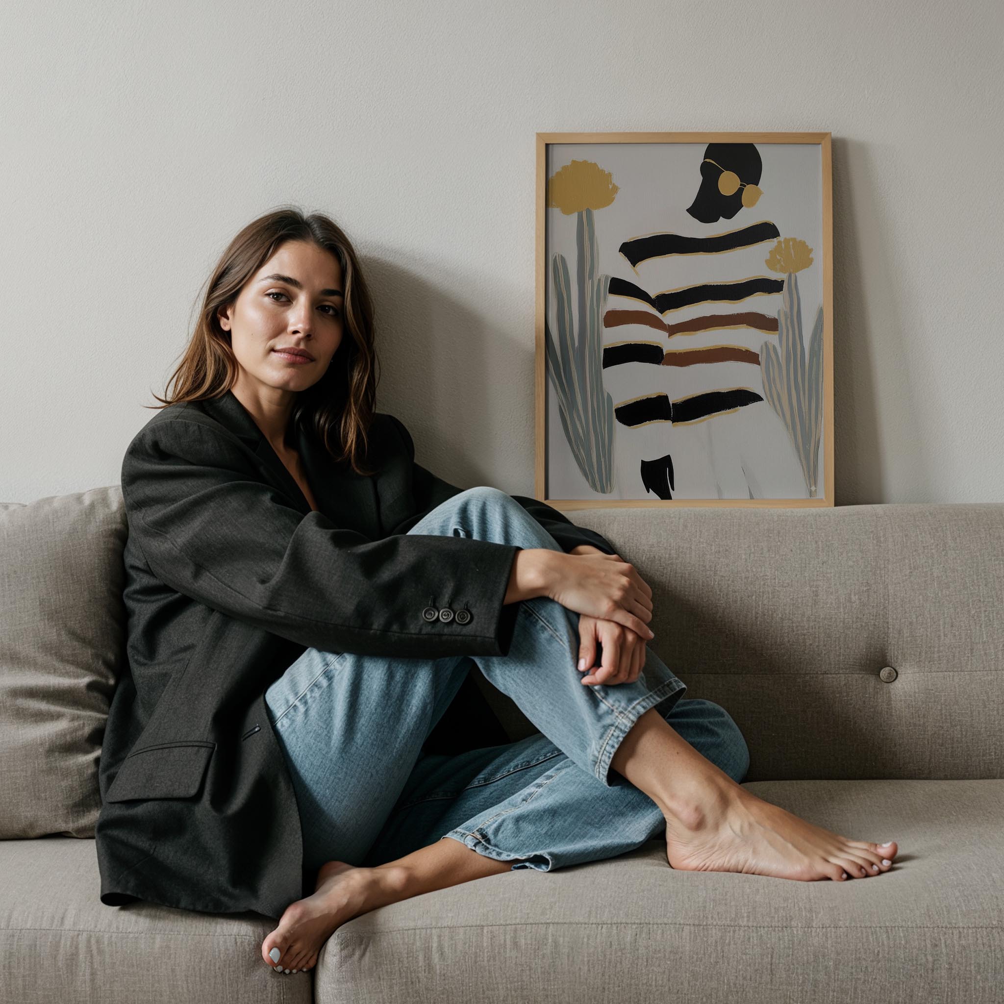 Kadın Portre IX - Afro Bohem