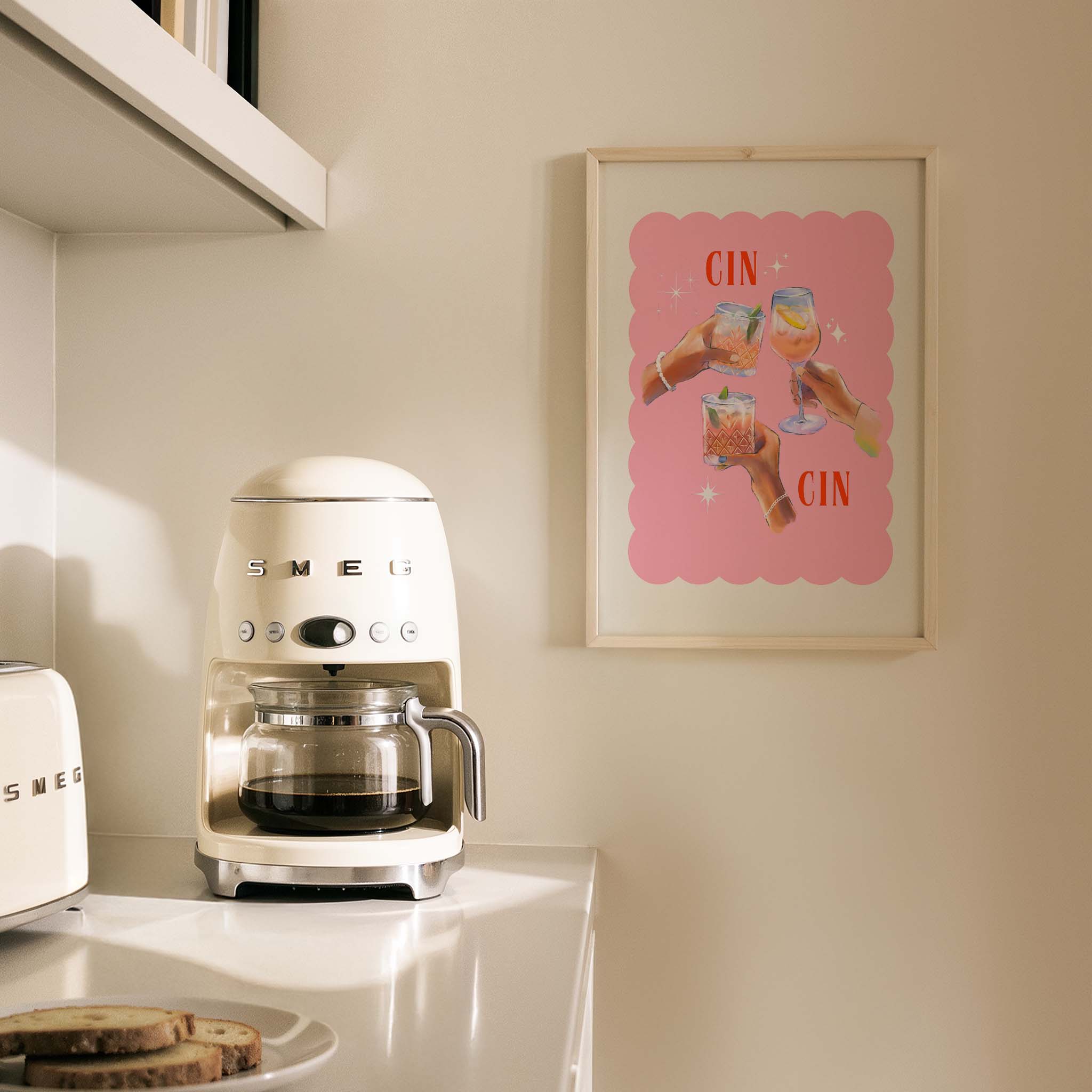 Cin Cin Şerefe Kokteyller Mutfak Duvar Tablosu