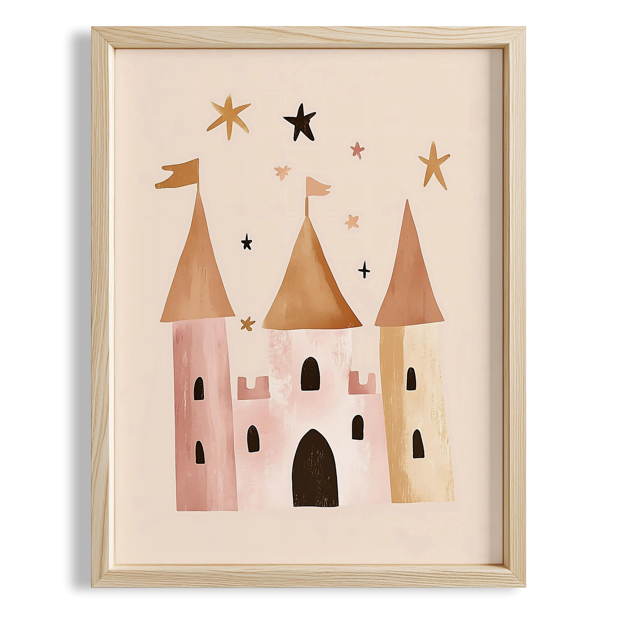 Bohem Prenses Şatosu Kız Çocuk Odası Ahşap Tablo