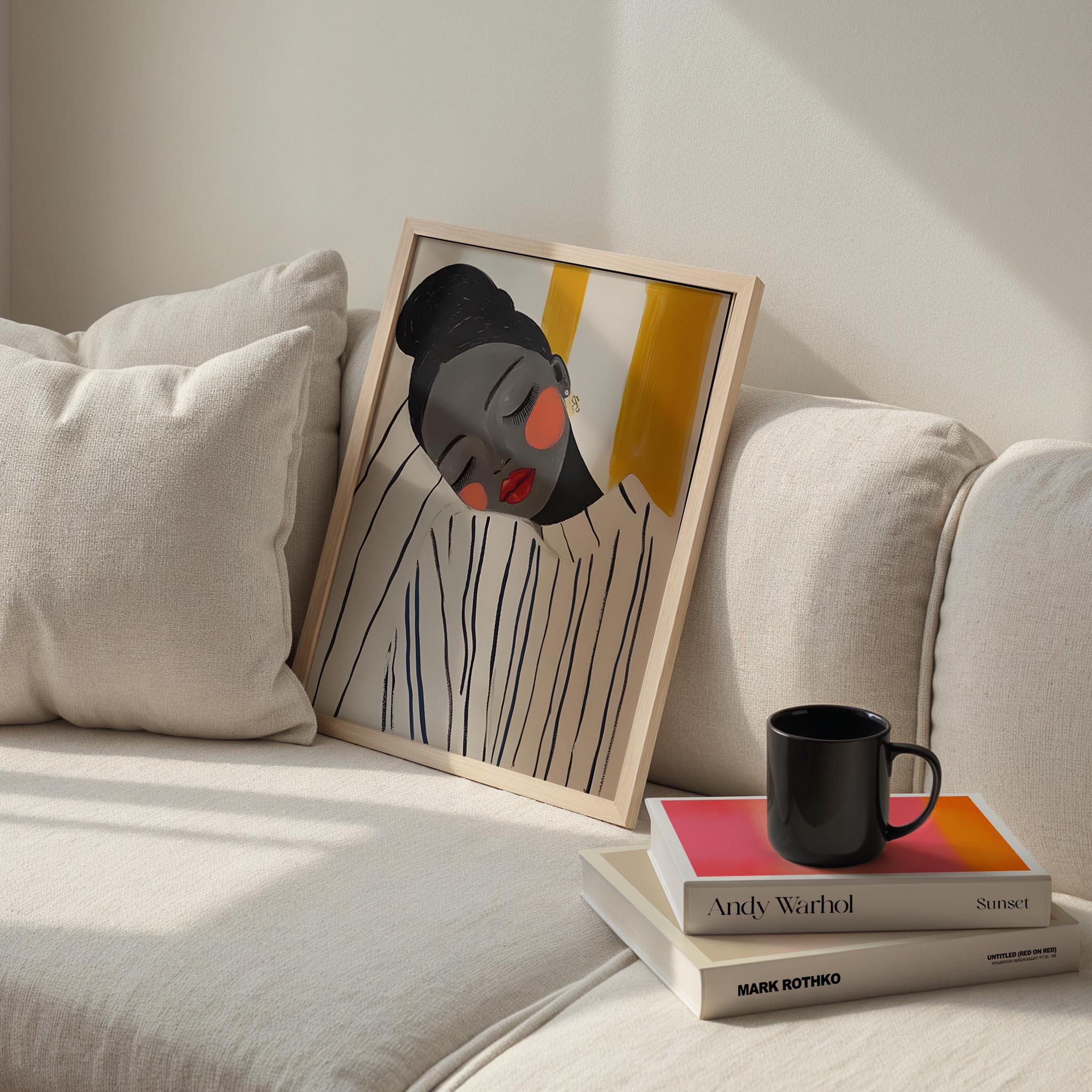 Portre & Çizgiler IV - Kırmızı Vurgu