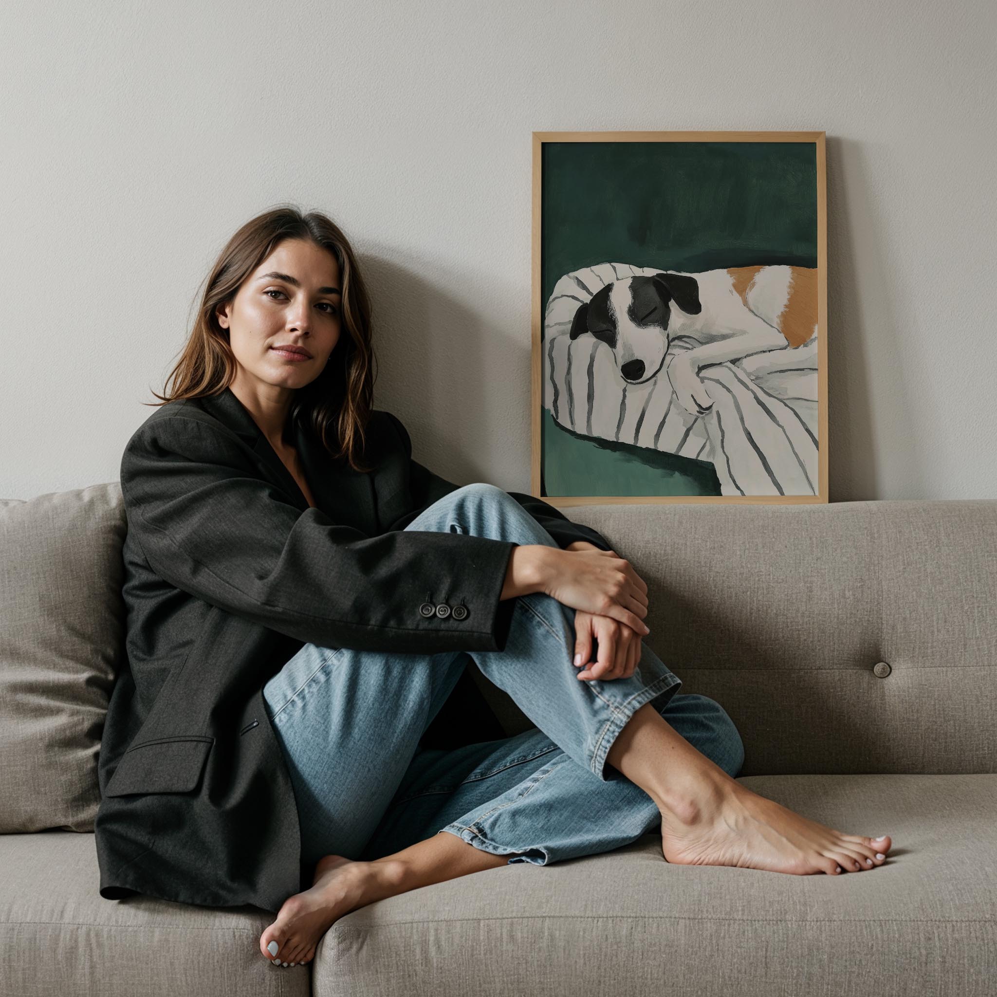 Köpek Portre VII - Jack Russell Çizgili Zümrüt