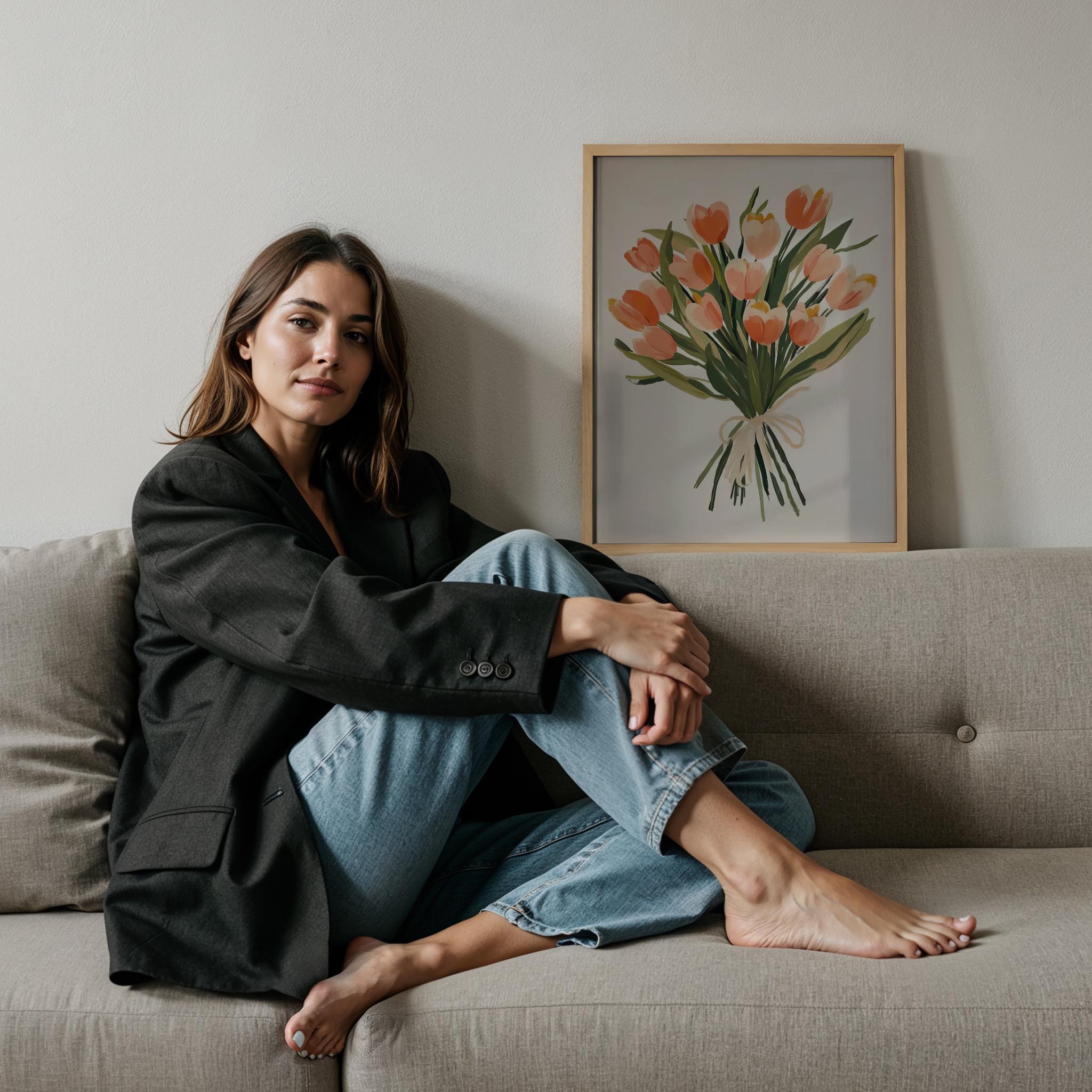 Çiçek Buketleri I - Pembe Laleler