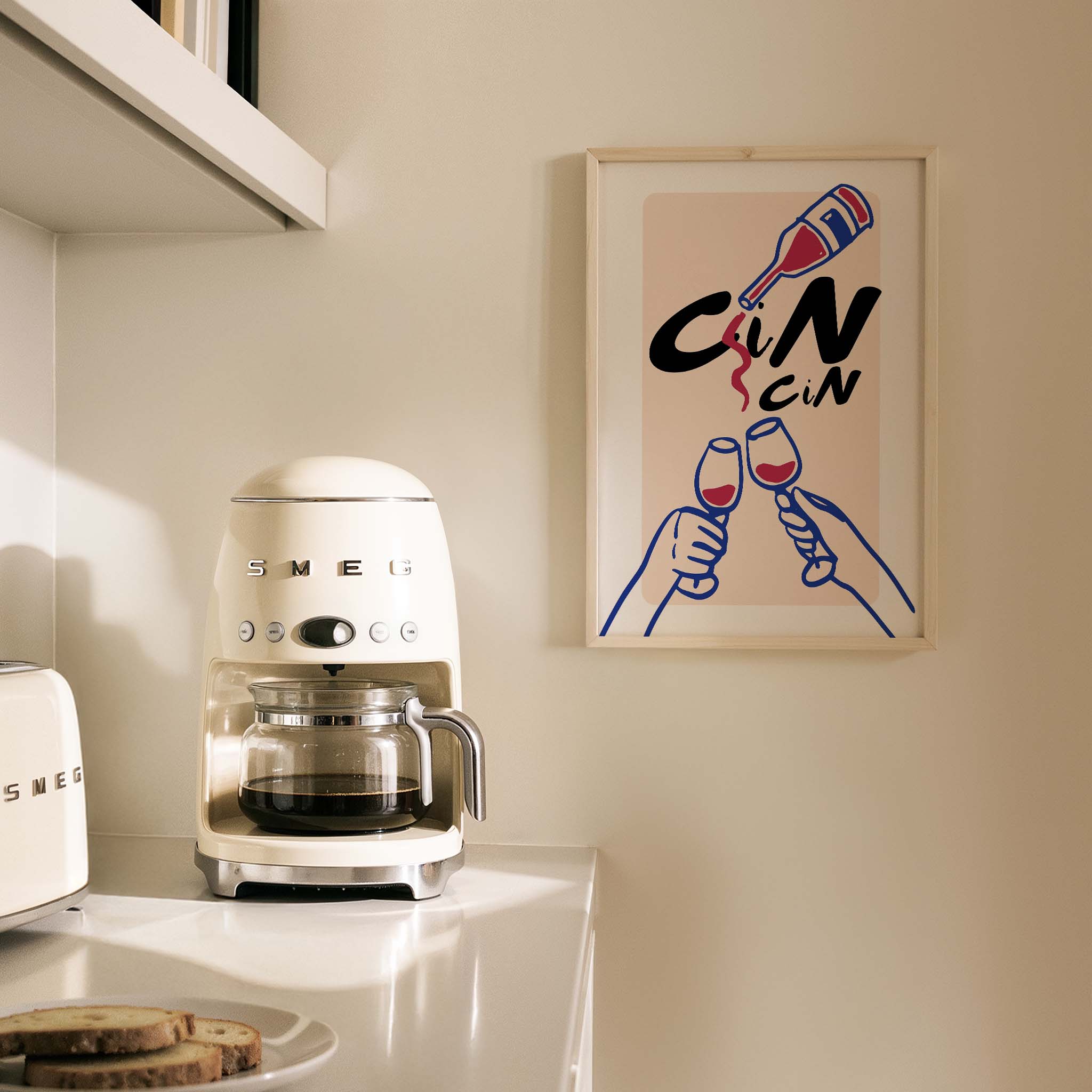 Cin Cin Şerefe Kokteyller Mutfak Duvar Tablosu II