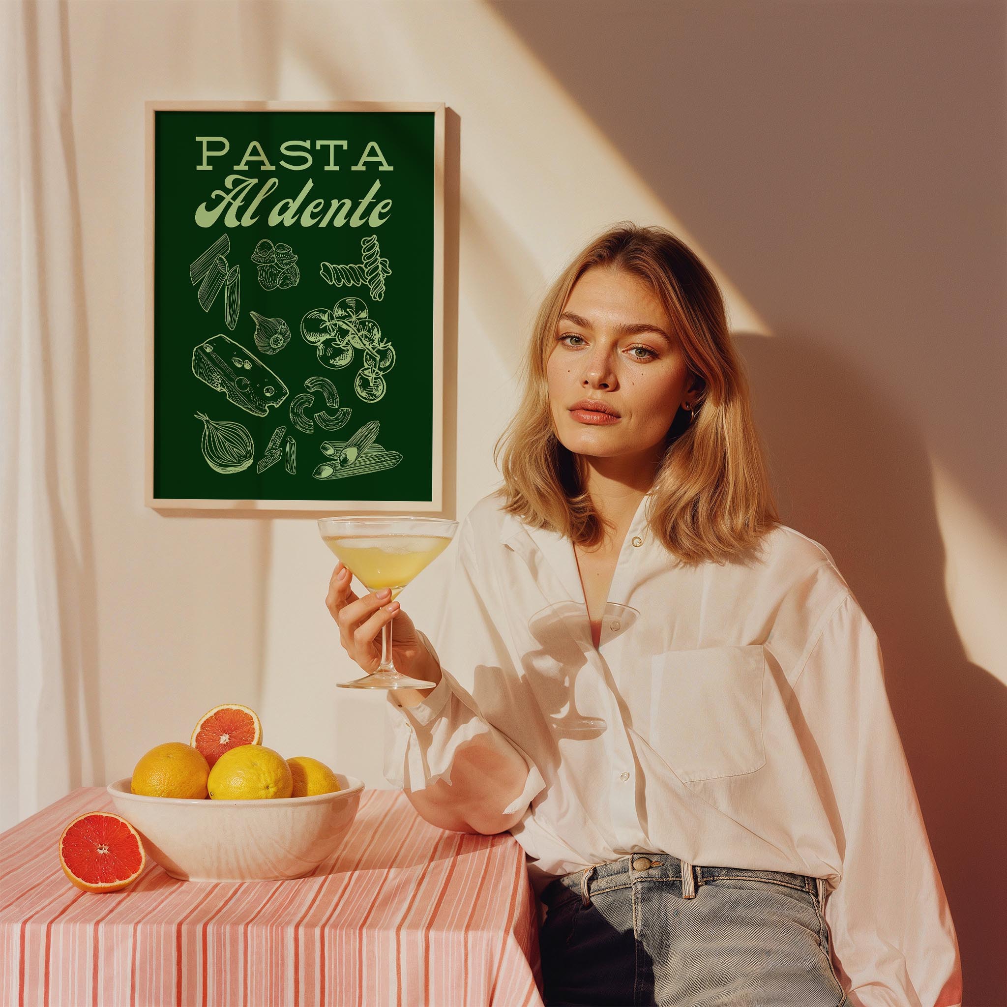 Pasta Al Dente Akdeniz İtalya Koleksiyonu Mutfak Duvar Tablosu