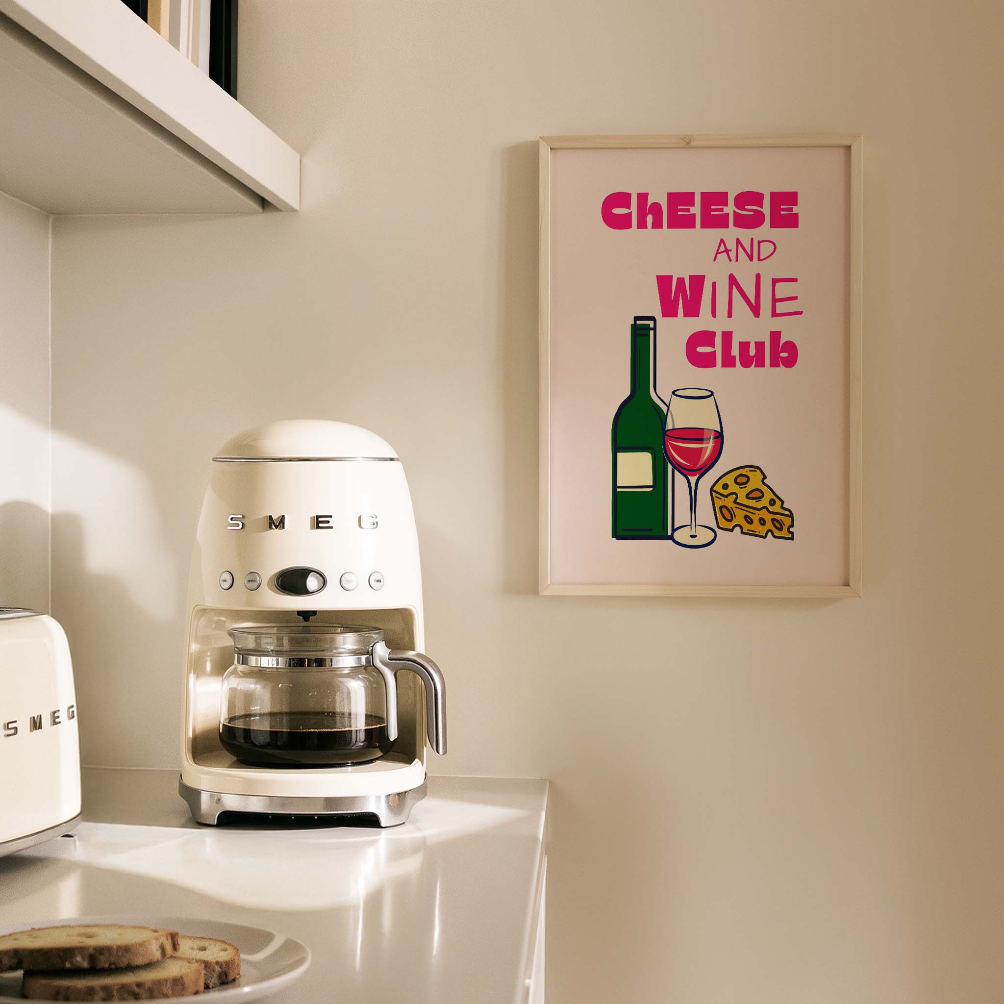 Şarap ve Peynir Kulübü Mutfak Duvar Tablosu