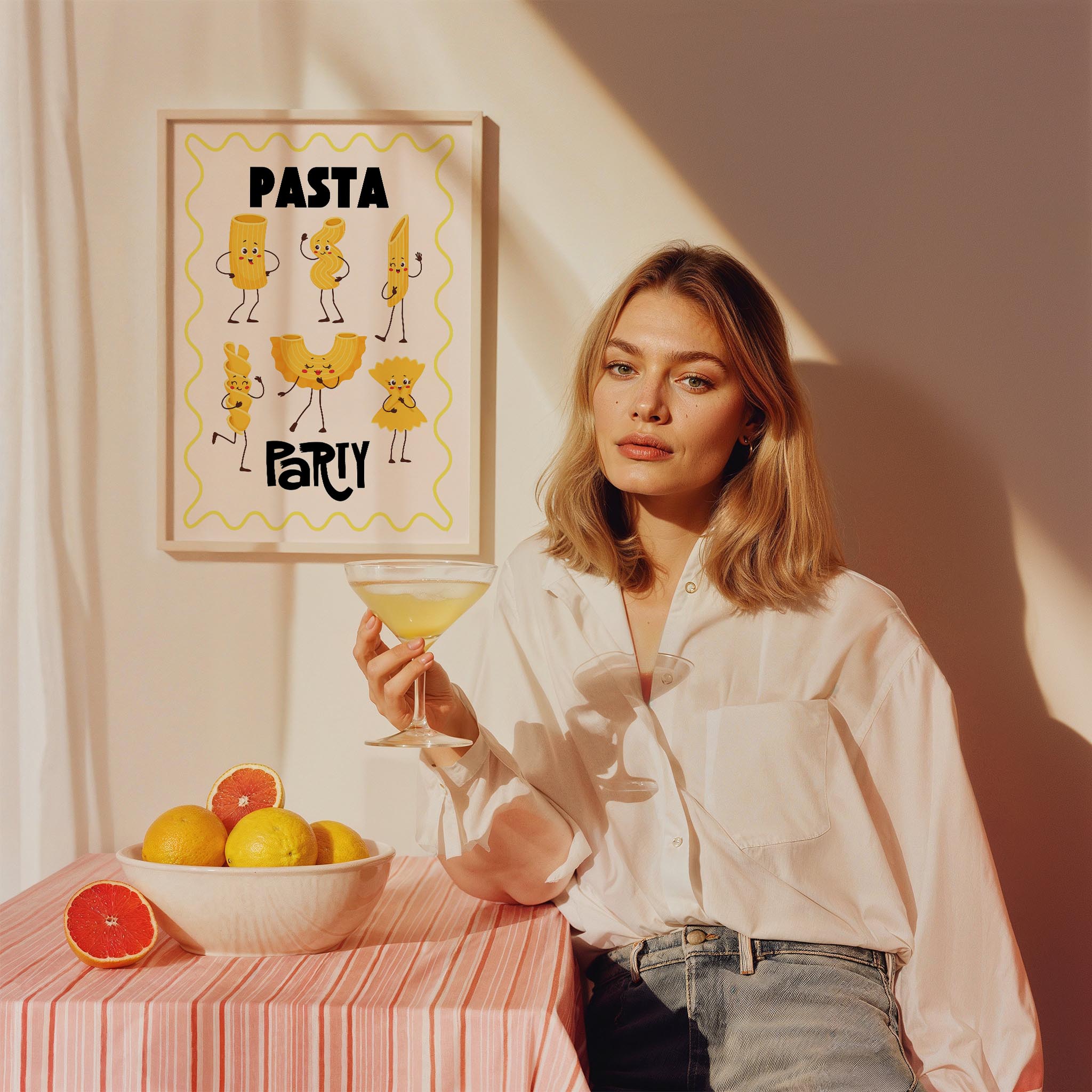 Pasta Party Akdeniz İtalya Koleksiyonu Mutfak Duvar Tablosu