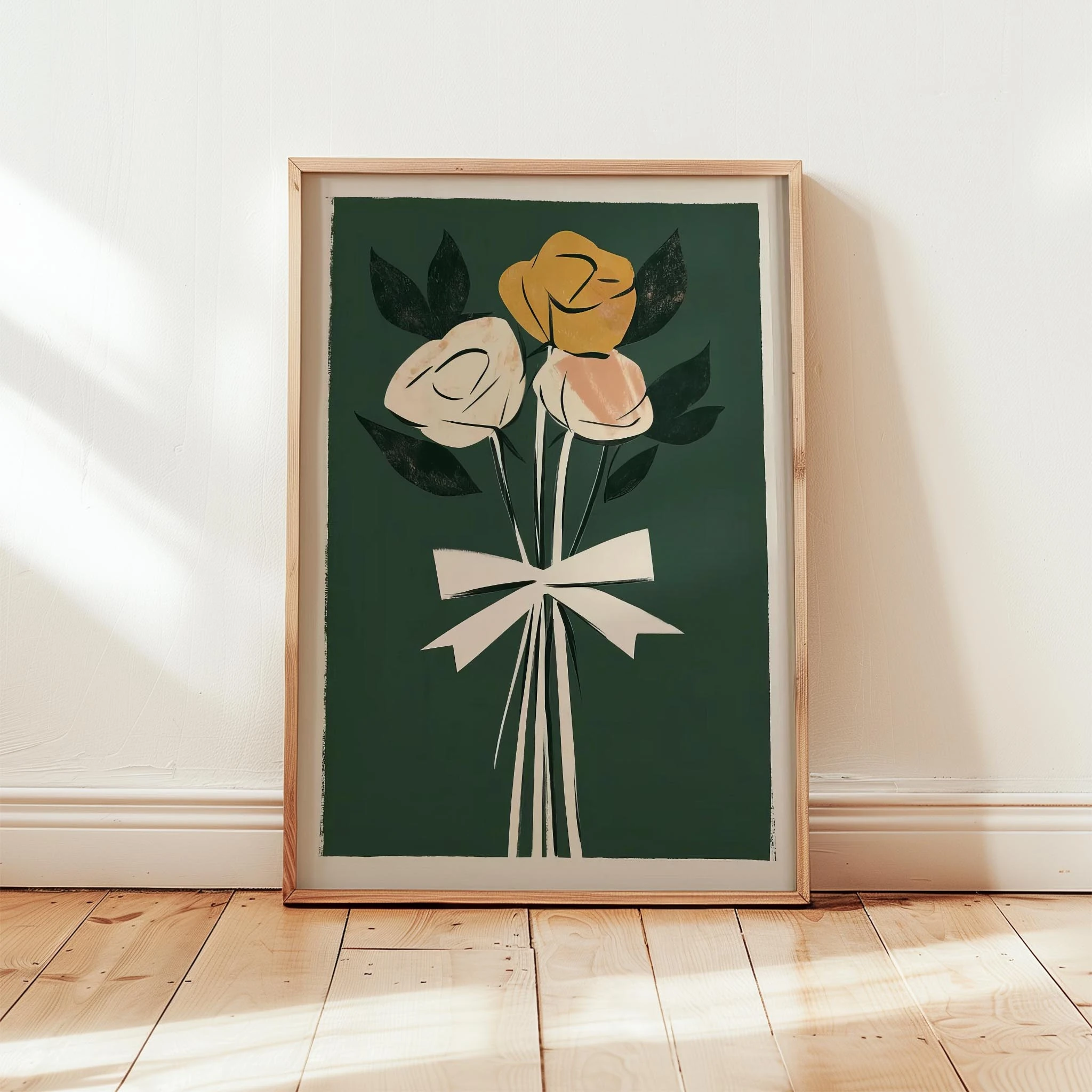 Çiçek Buketleri V - Kurdeleli Güller