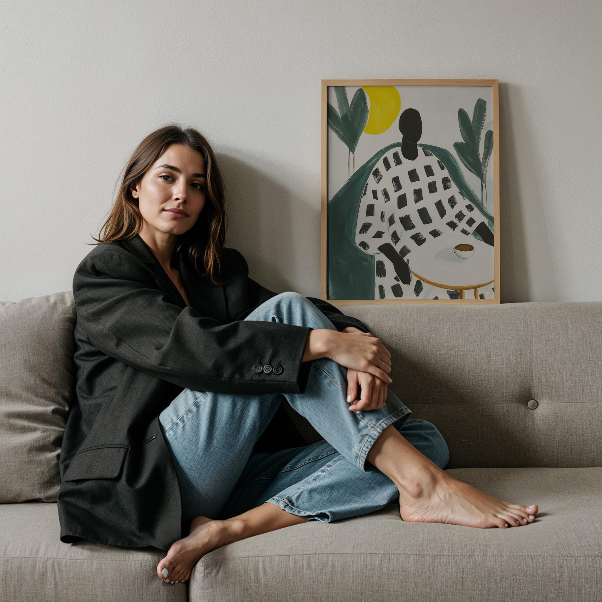 Soyut İnsan Portresi III - Kahve Bohem