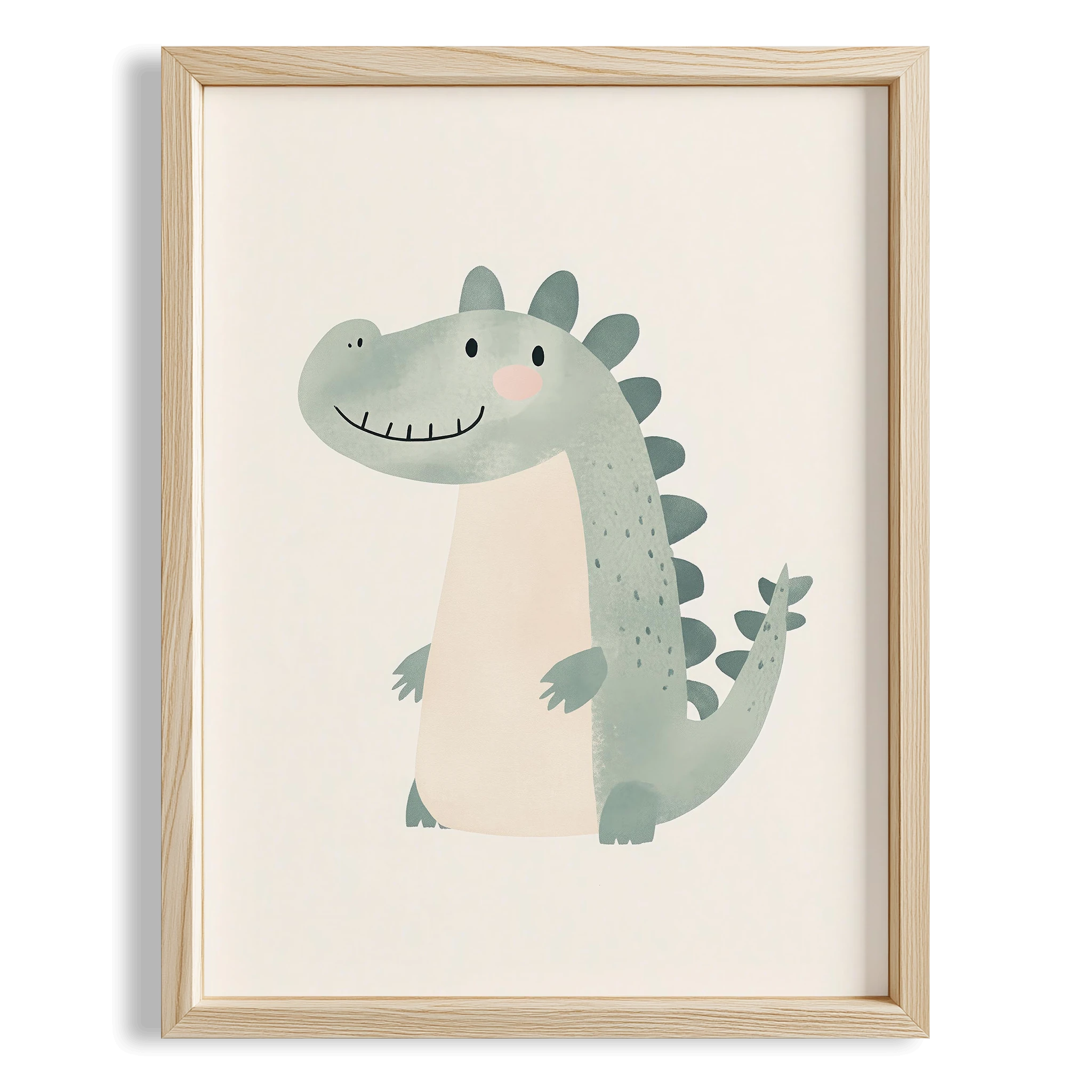 Sevimli Dinozor - Beyaz Fon