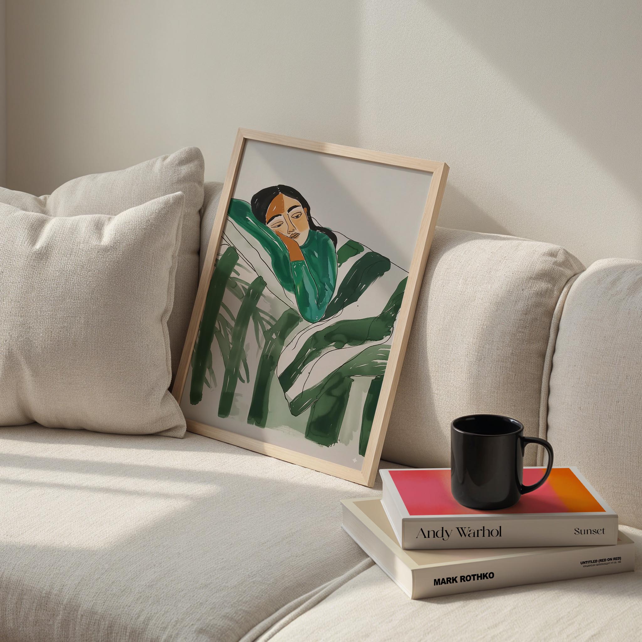 Kadın Portre XV - Çizgili