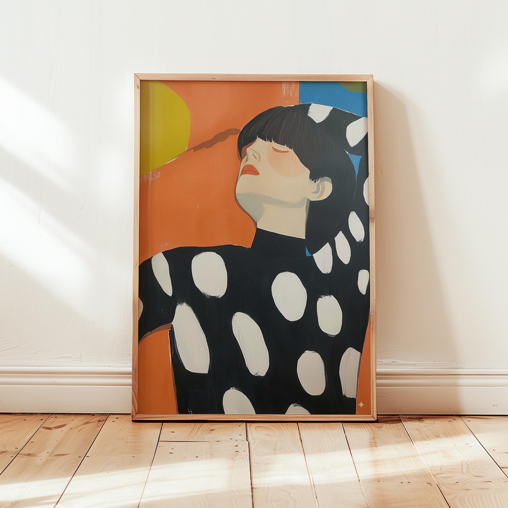 Kadın Portre XXIII - Puantiyeli