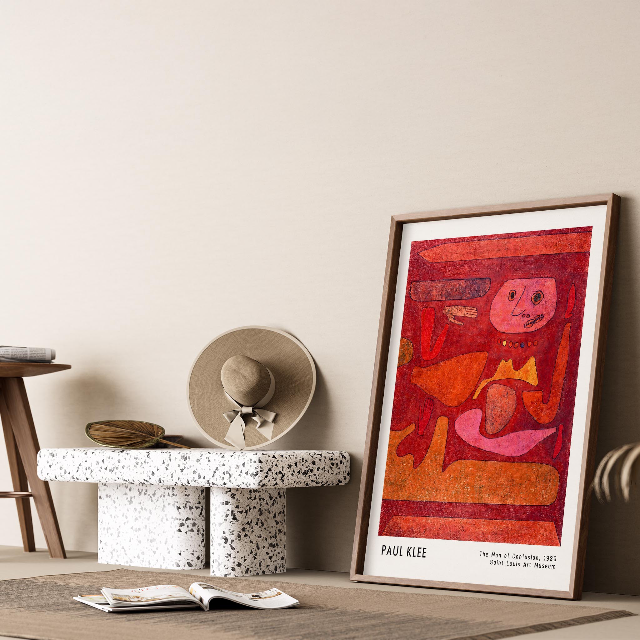 Paul Klee Kafa Karışıklığı Adamı 1939 Suluboya I Duvar Tablosu