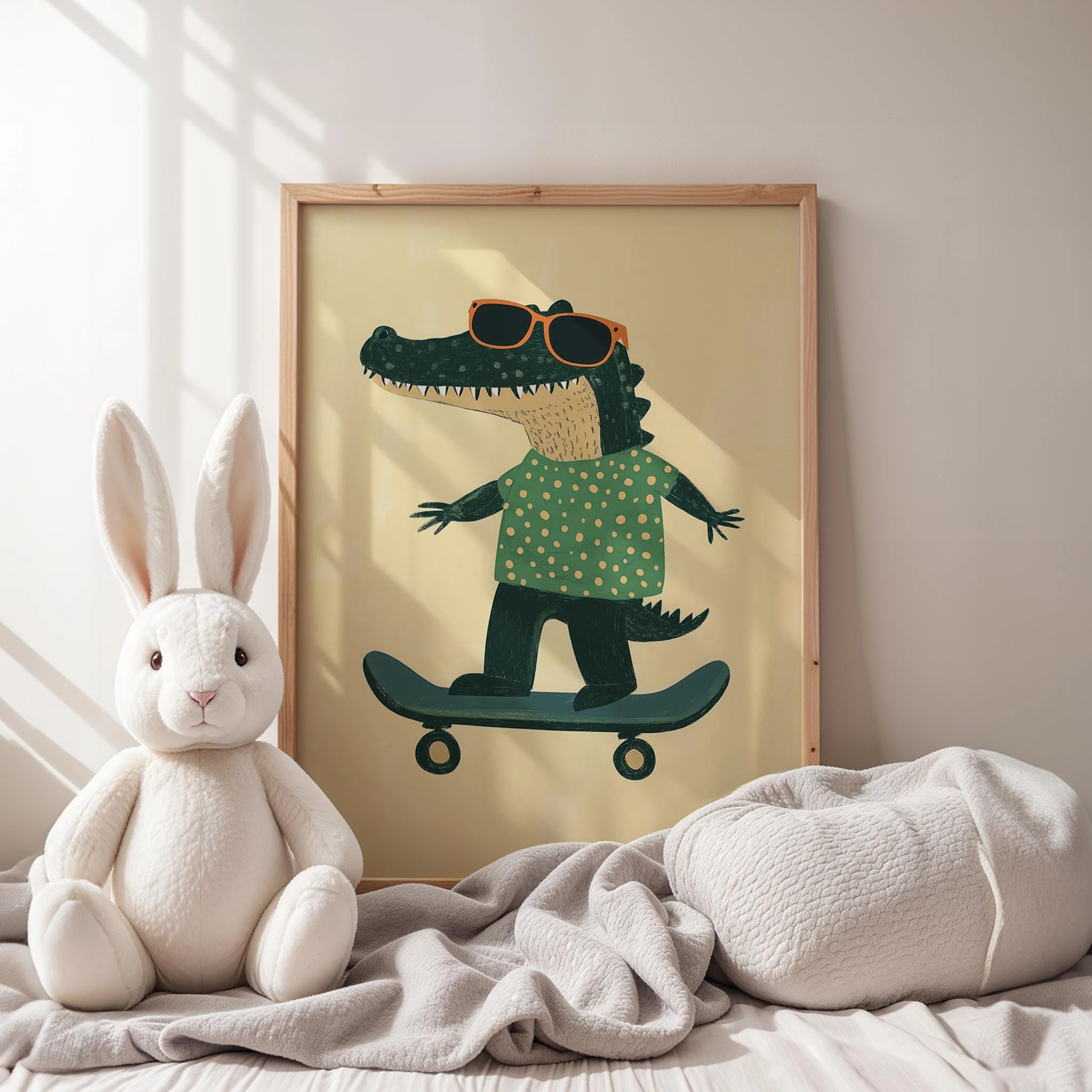 Kaykaycı Timsah - Krem Fon