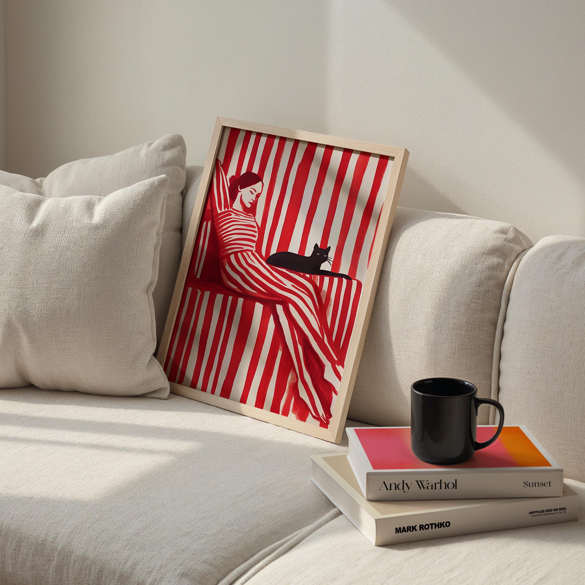 Dinlenme XXXVIII - Kırmızı Çizgiler ve Kedi