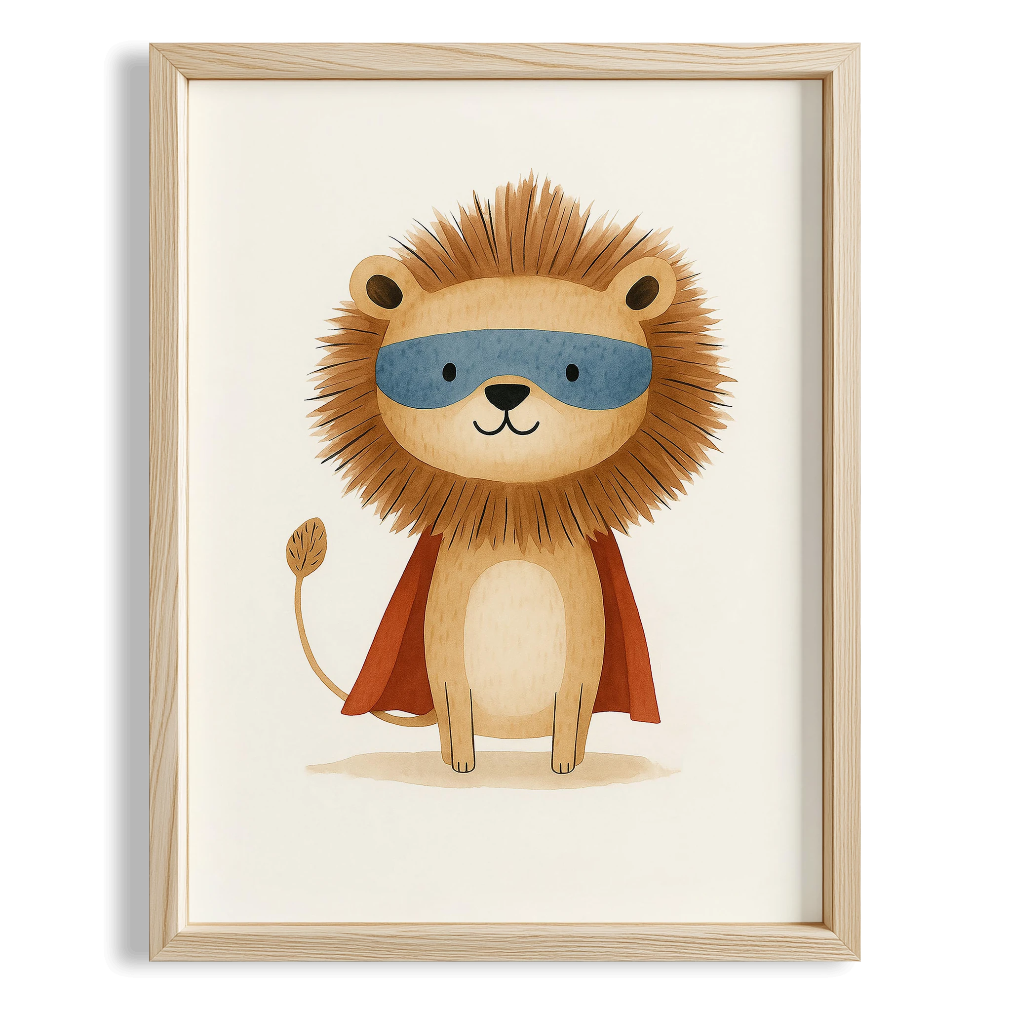 Şirin Kahraman Aslan Hayvan Temalı Çocuk Odası Ahşap Tablo