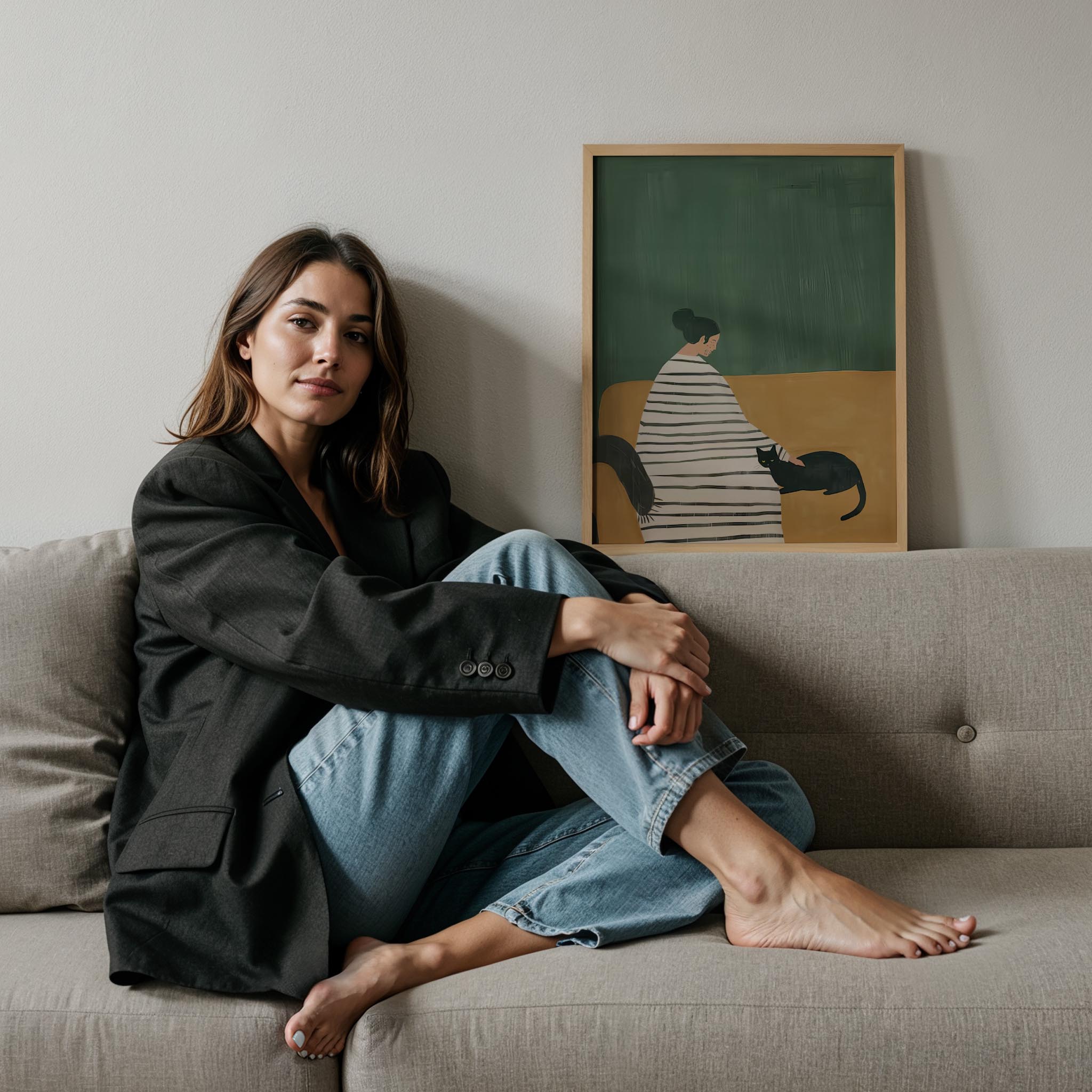 Kadın ve Kedi I - Huzur