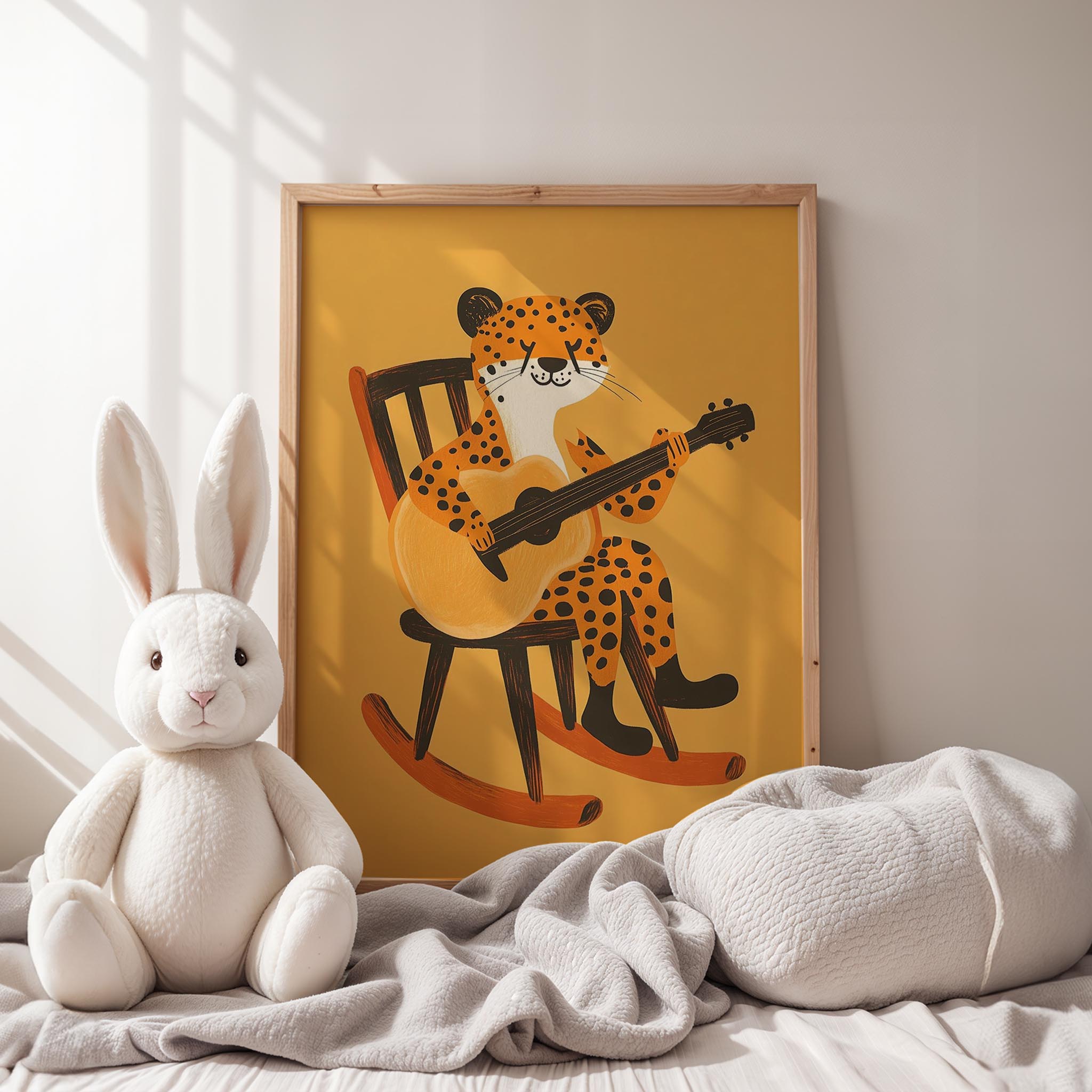 Gitarist Leopar - Sarı Fon