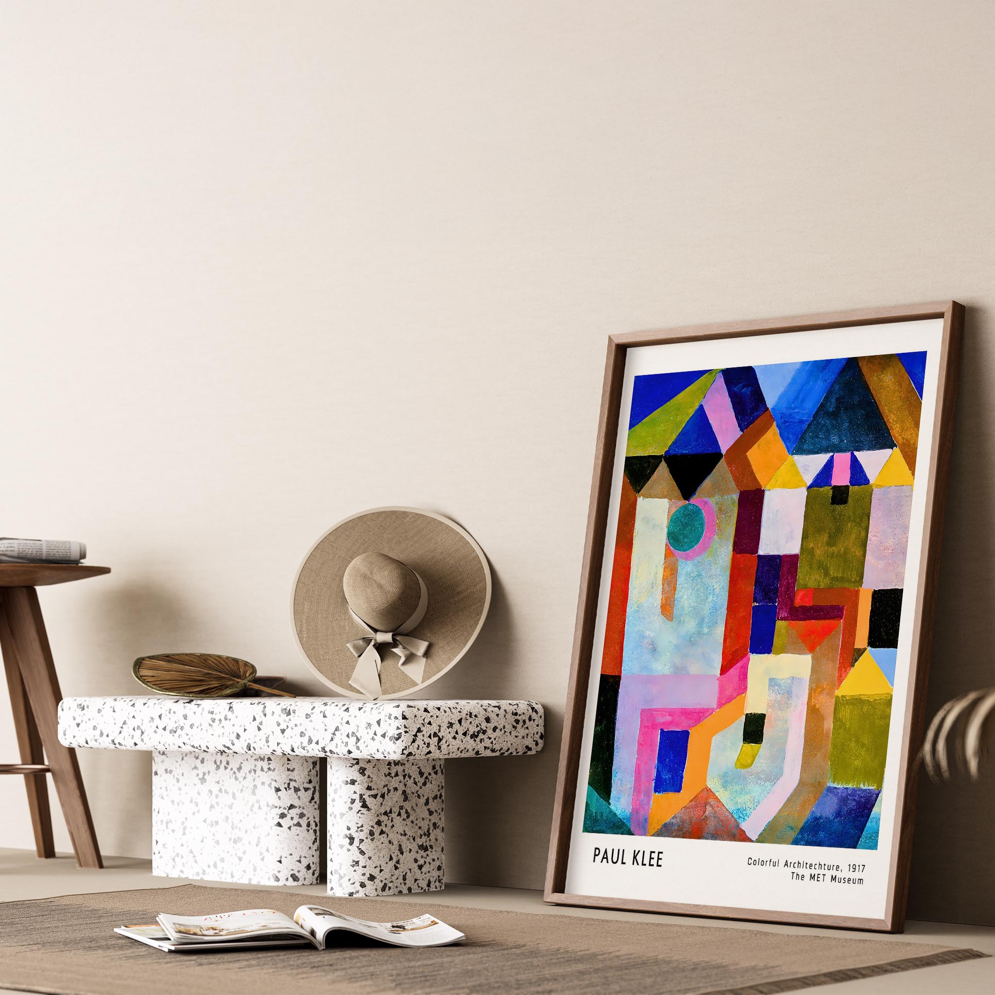 Paul Klee Renkli Mimari 1917 Suluboya I Duvar Tablosu