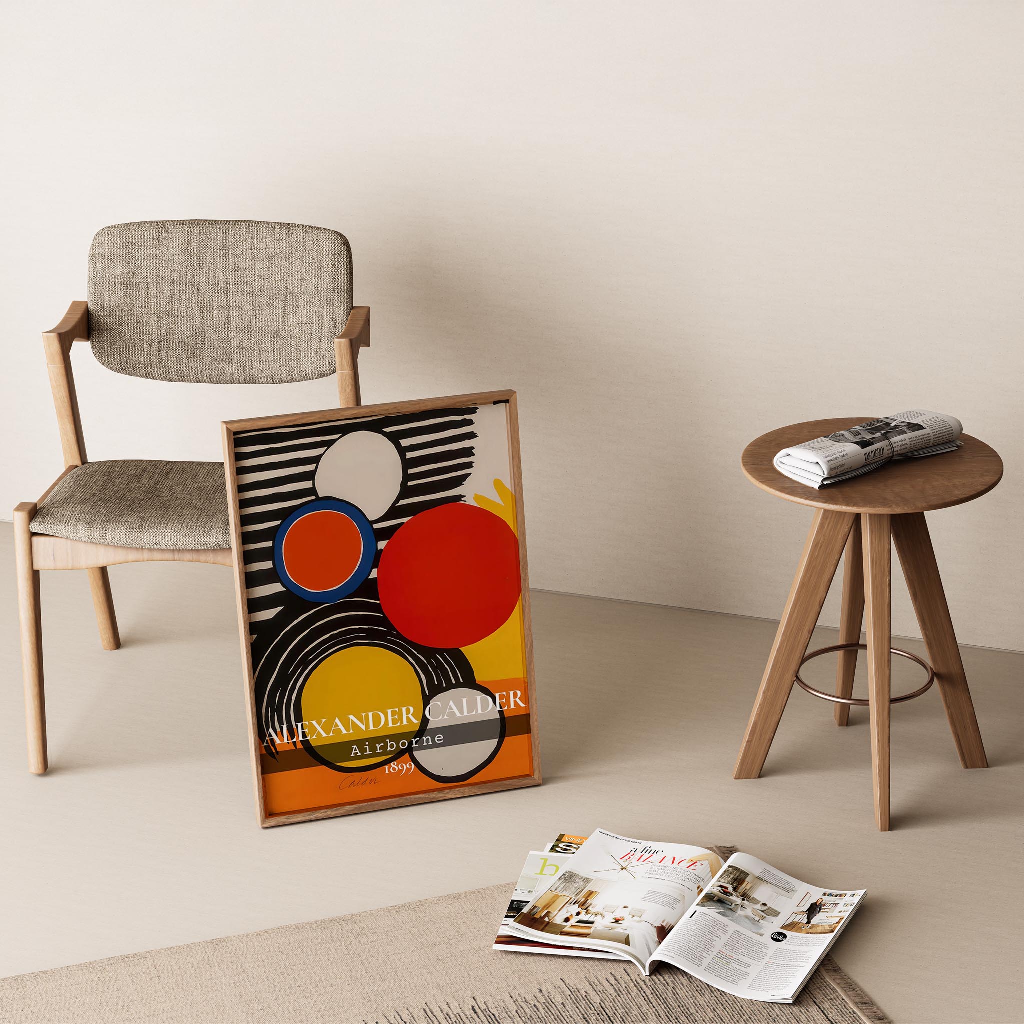 Alexander Sandy Calder V Duvar Tablosu