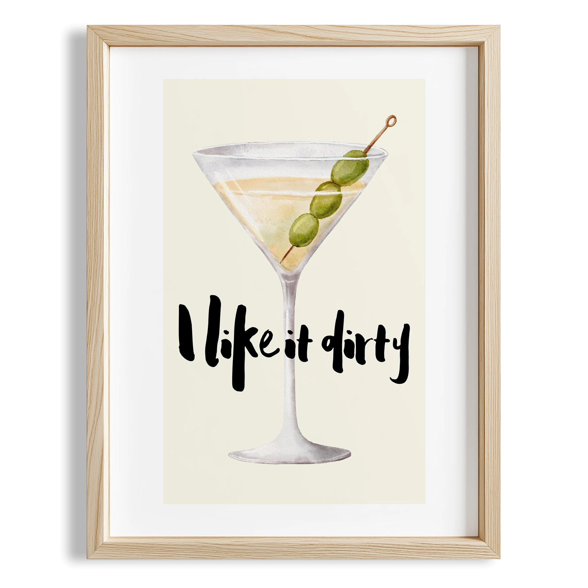 I like it dirty Tipografi Mutfak Duvar Tablosu