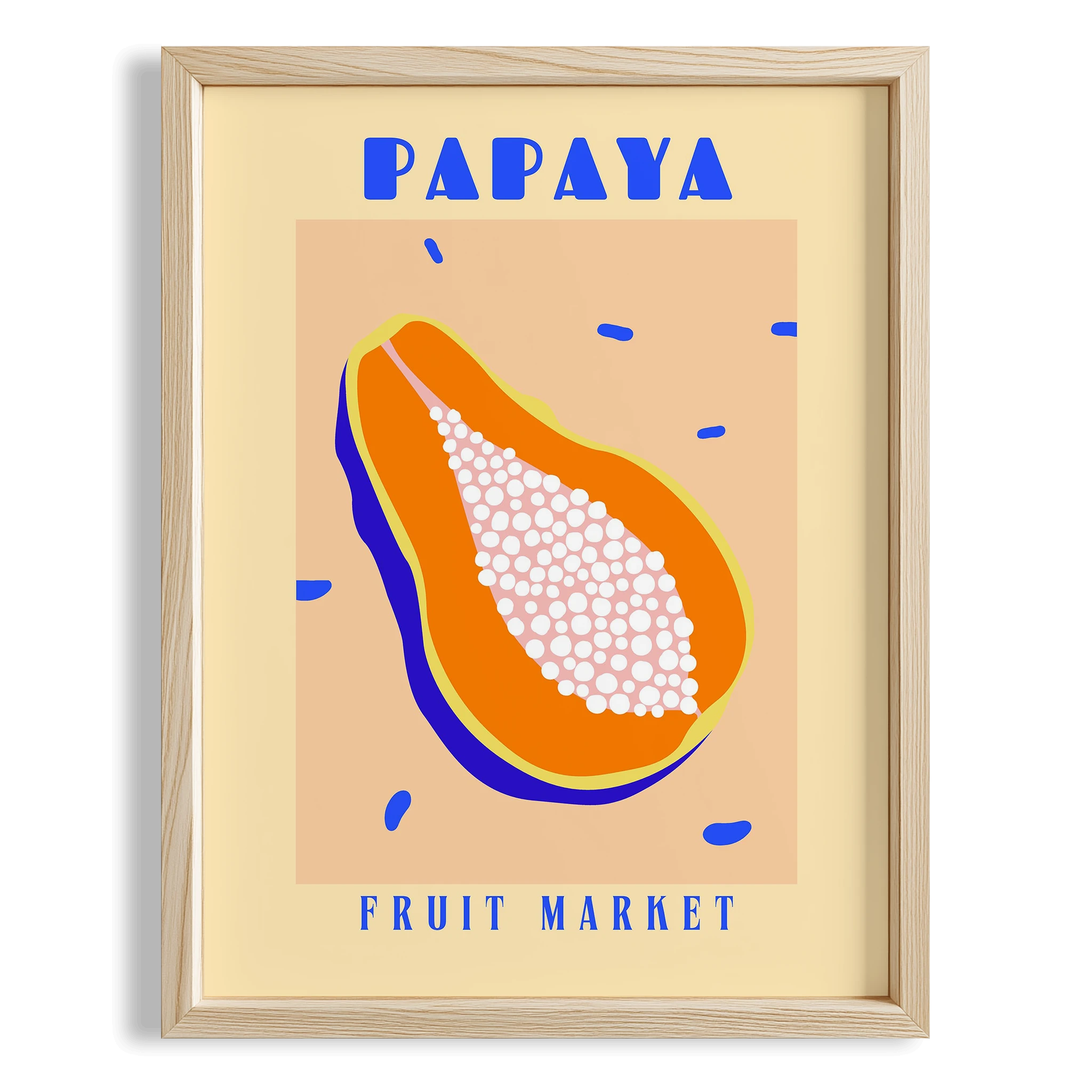 Papaya Fruits Market Mutfak Duvar Tablosu