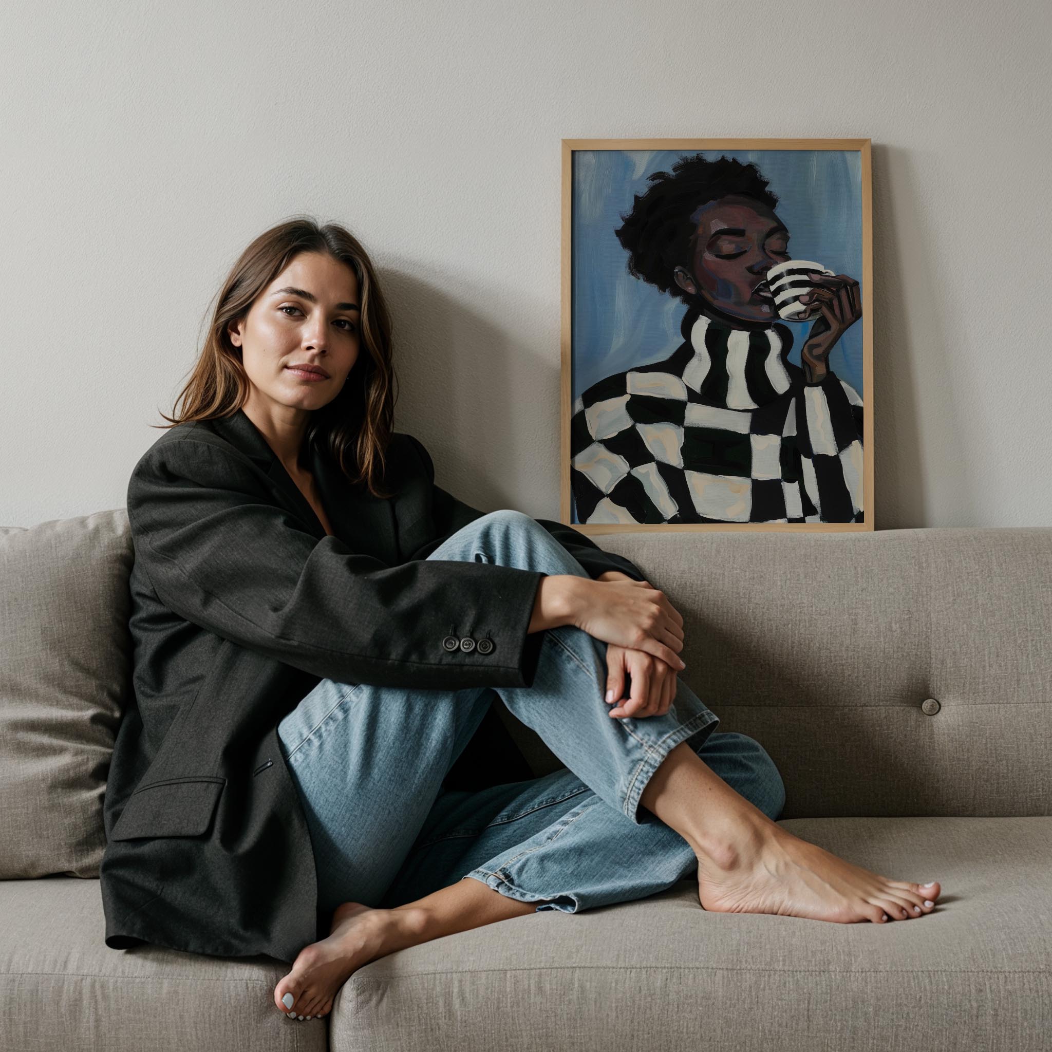 Kadın Portre XXXI - Geometrik Afro