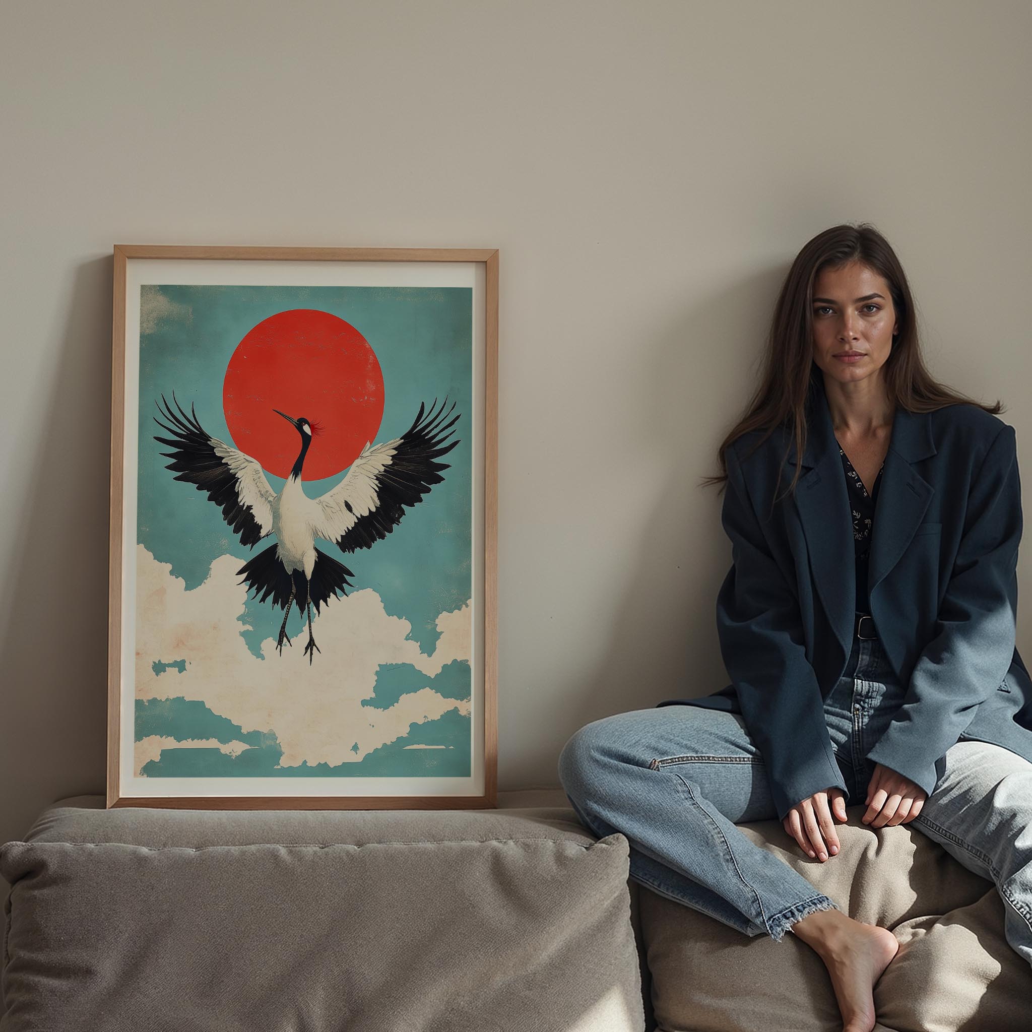 Bulutlarla Turna Kuşu