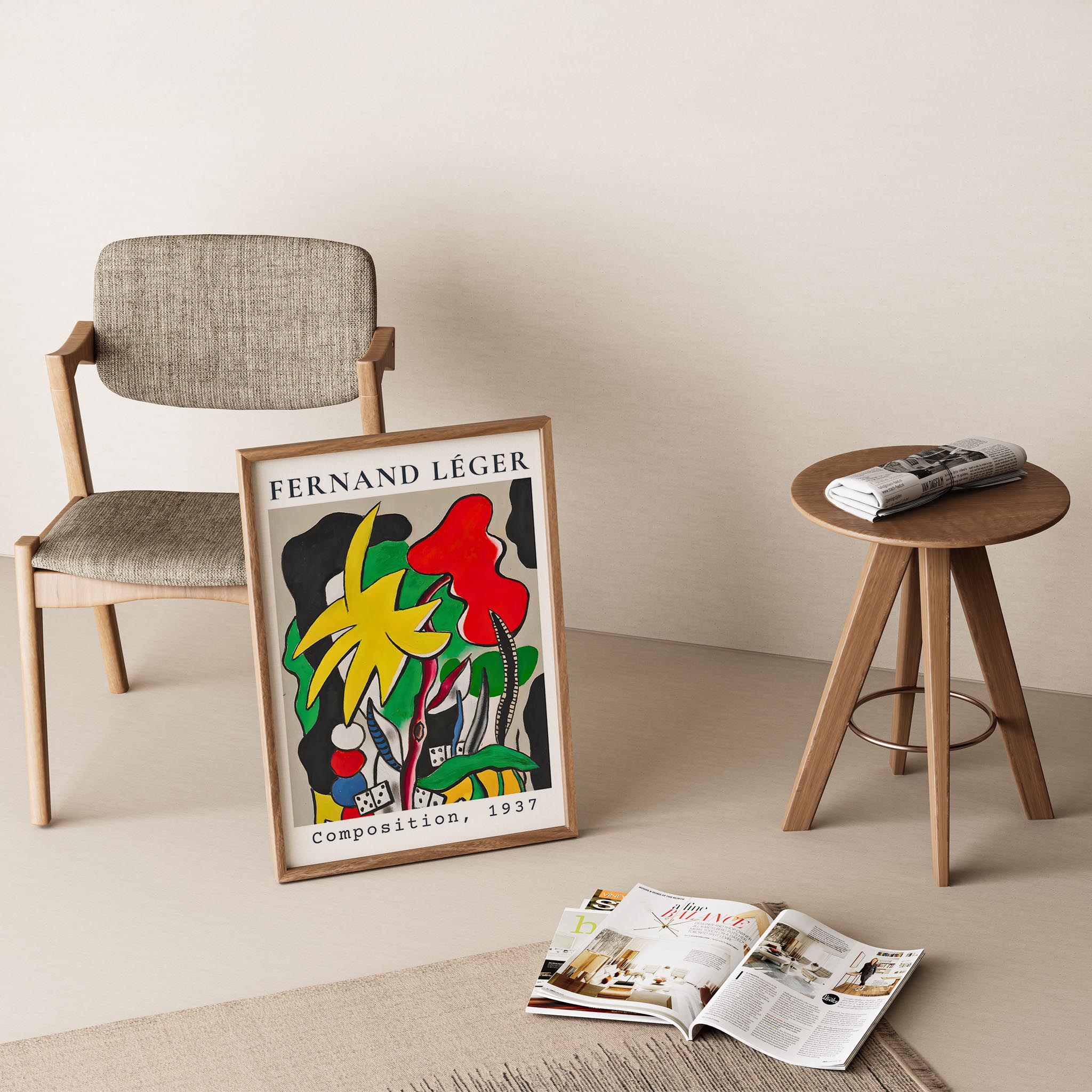 Fernand Leger 40 Duvar Tablosu