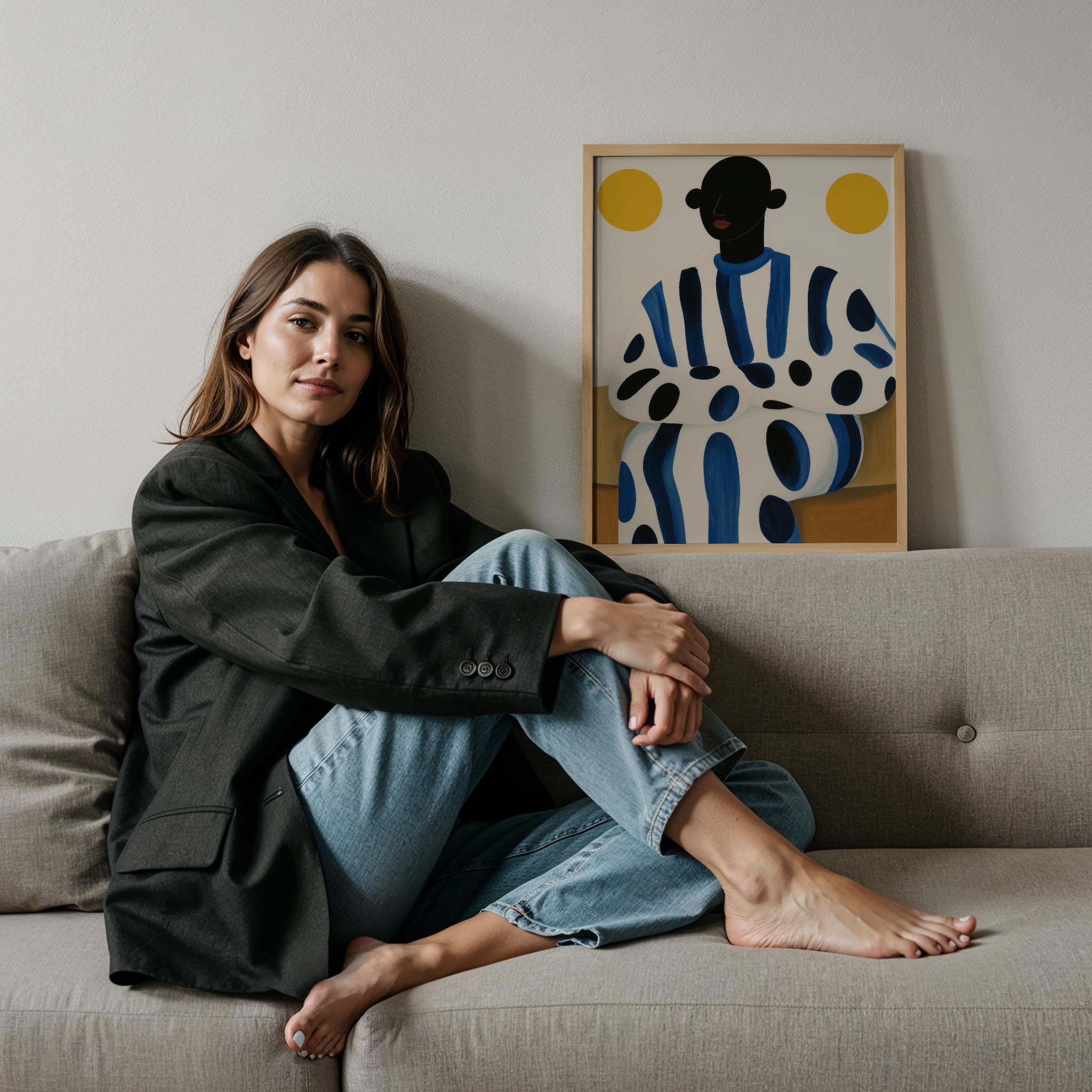 Kadın Portre VIII - Afro Bohem