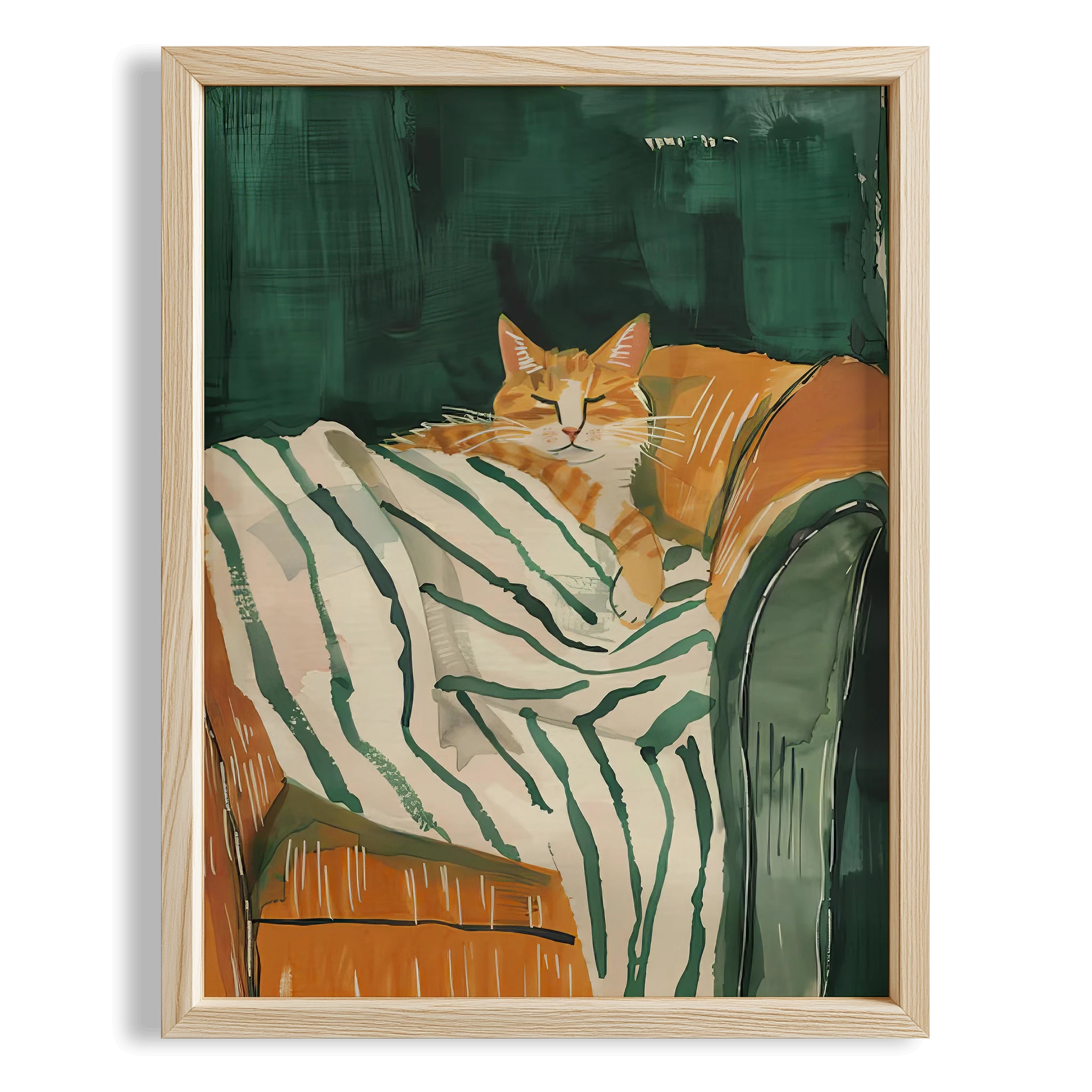 Kedi Portre I - Zümrüt Çizgili