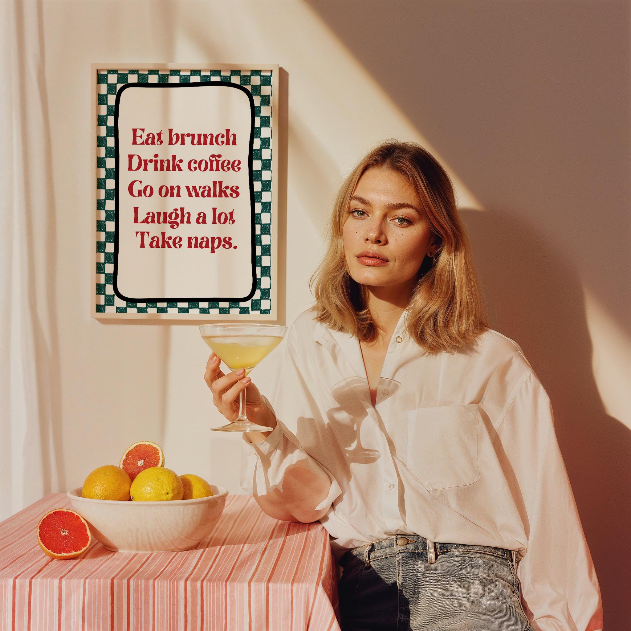 Eat Brunch Tipografi Mutfak Duvar Tablosu