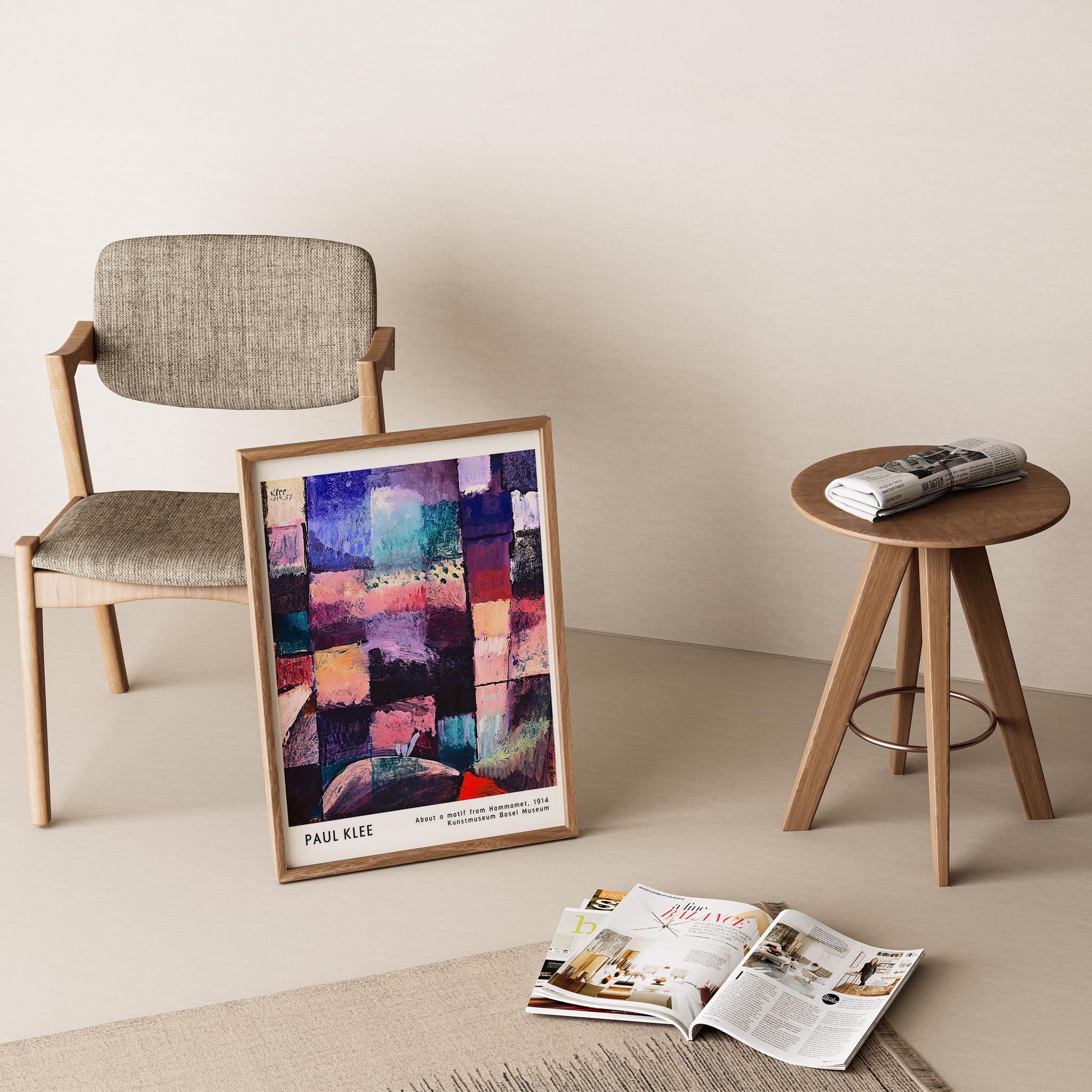 Paul Klee Hammamet Motifi Üzerine 1914 Suluboya I Duvar Tablosu