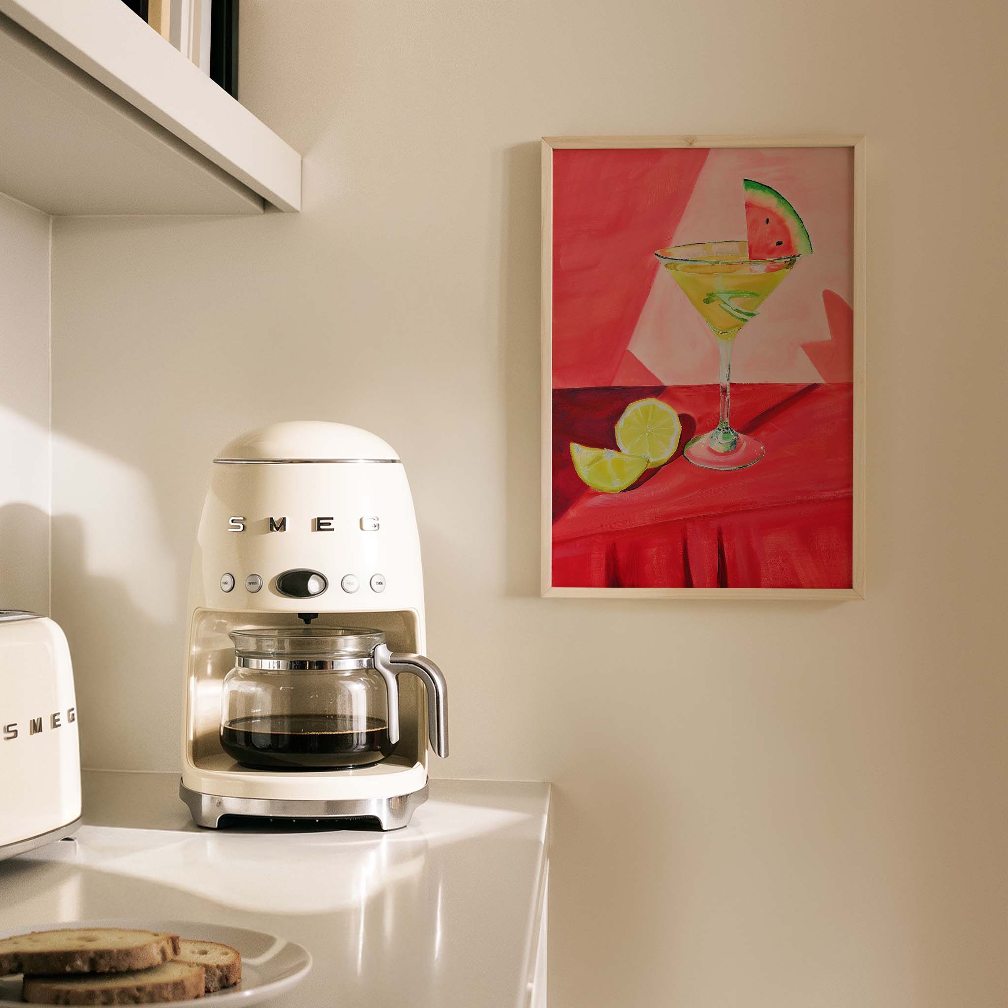 Karpuzlu Kokteyl Yaz İllüstrasyonu Mutfak Duvar Tablosu